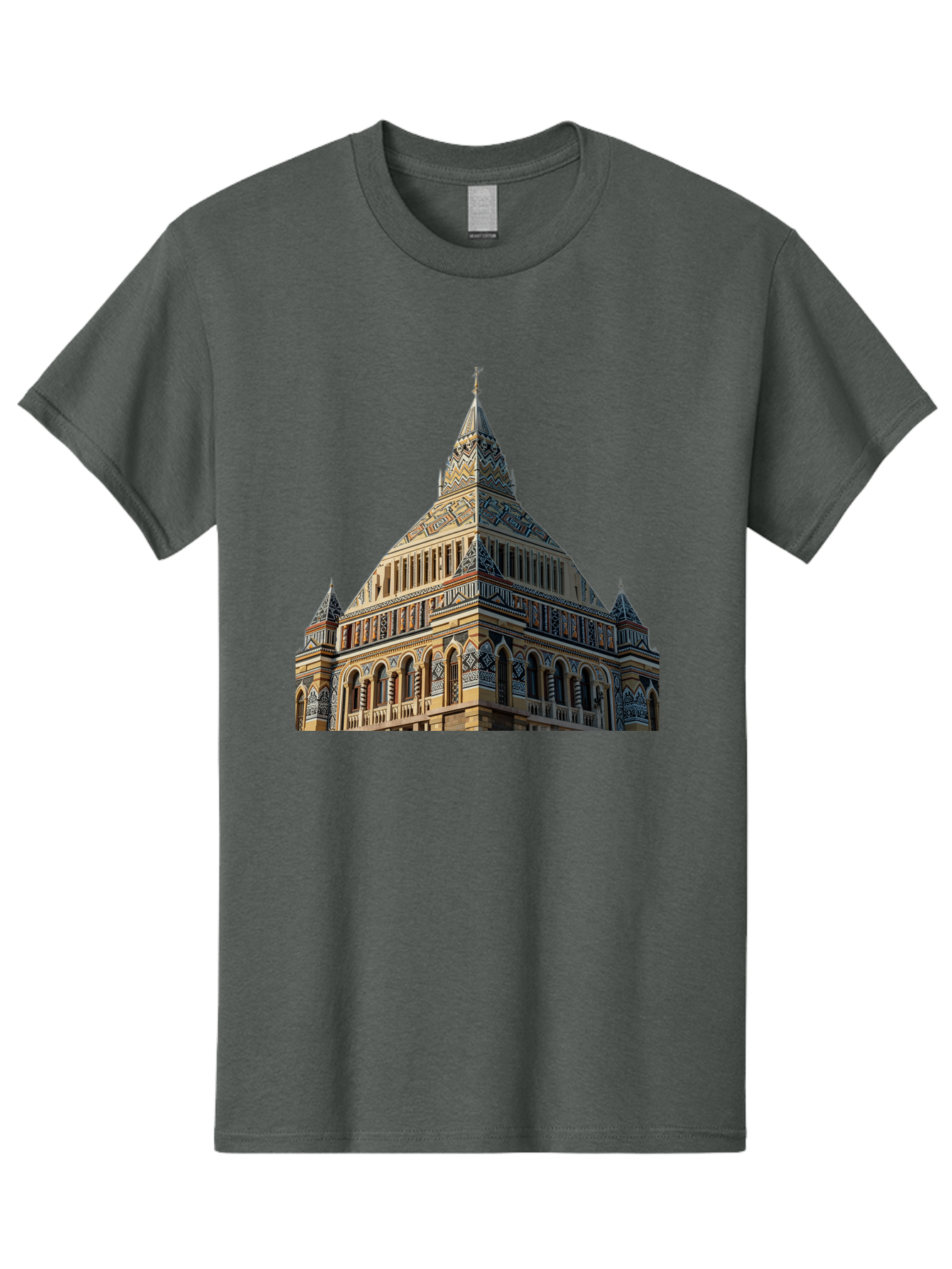 Ornate-Building Men'S Graphic Tee, 100% Cotton, Comfortable Casual Summer Wear, Machine Washable, Vintage Camera, Old Camera, Antique Camera, Black Camera, Classic Photography, Photography Equipment, Nostalgic Device, Film Camera, Camera Art Bag896