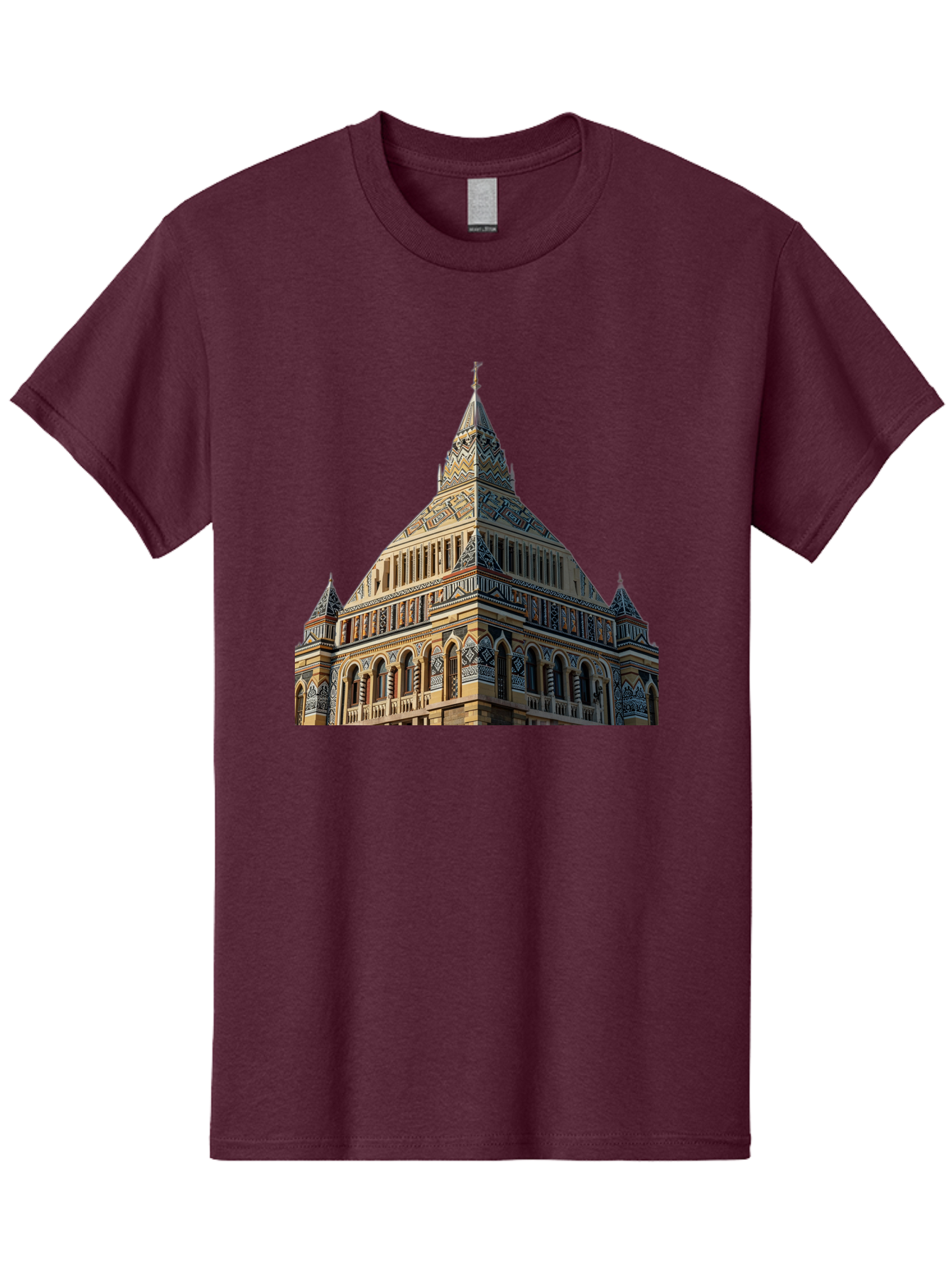 Ornate-Building Men'S Graphic Tee, 100% Cotton, Comfortable Casual Summer Wear, Machine Washable, Vintage Camera, Old Camera, Antique Camera, Black Camera, Classic Photography, Photography Equipment, Nostalgic Device, Film Camera, Camera Art Bag896