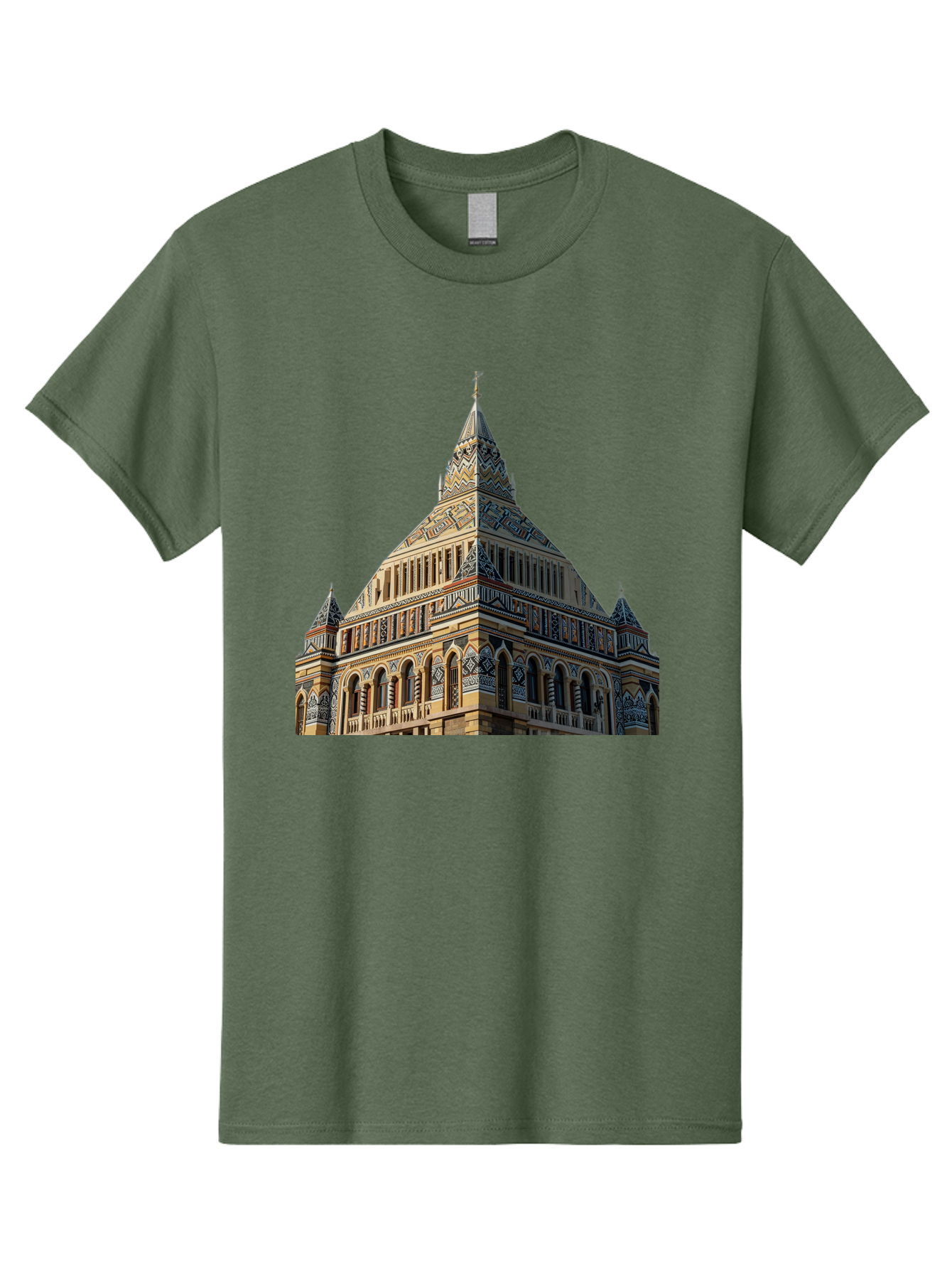 Ornate-Building Men'S Graphic Tee, 100% Cotton, Comfortable Casual Summer Wear, Machine Washable, Vintage Camera, Old Camera, Antique Camera, Black Camera, Classic Photography, Photography Equipment, Nostalgic Device, Film Camera, Camera Art Bag896