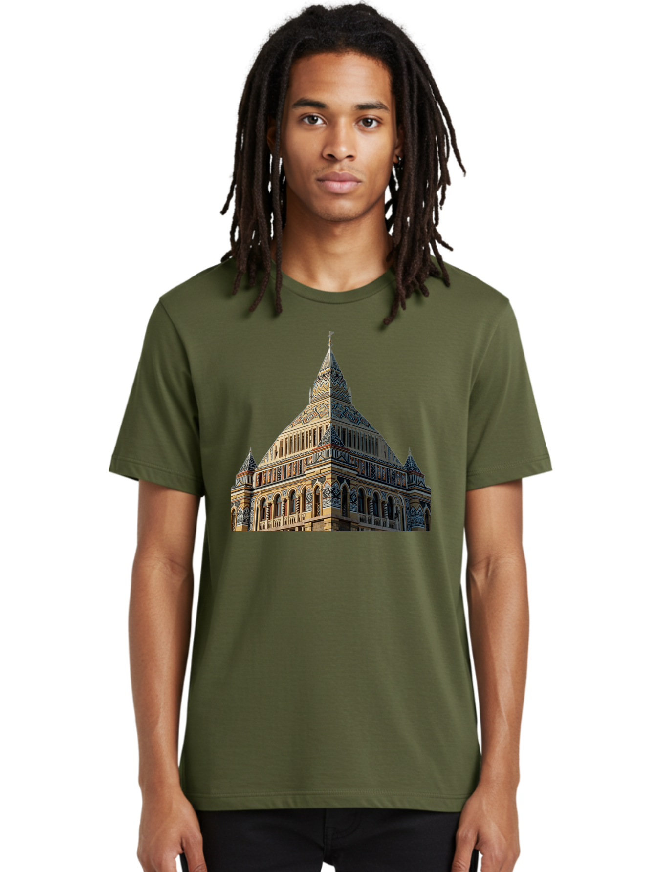 Ornate-Building Men'S Graphic Tee, 100% Cotton, Comfortable Casual Summer Wear, Machine Washable, Vintage Camera, Old Camera, Antique Camera, Black Camera, Classic Photography, Photography Equipment, Nostalgic Device, Film Camera, Camera Art Bag896