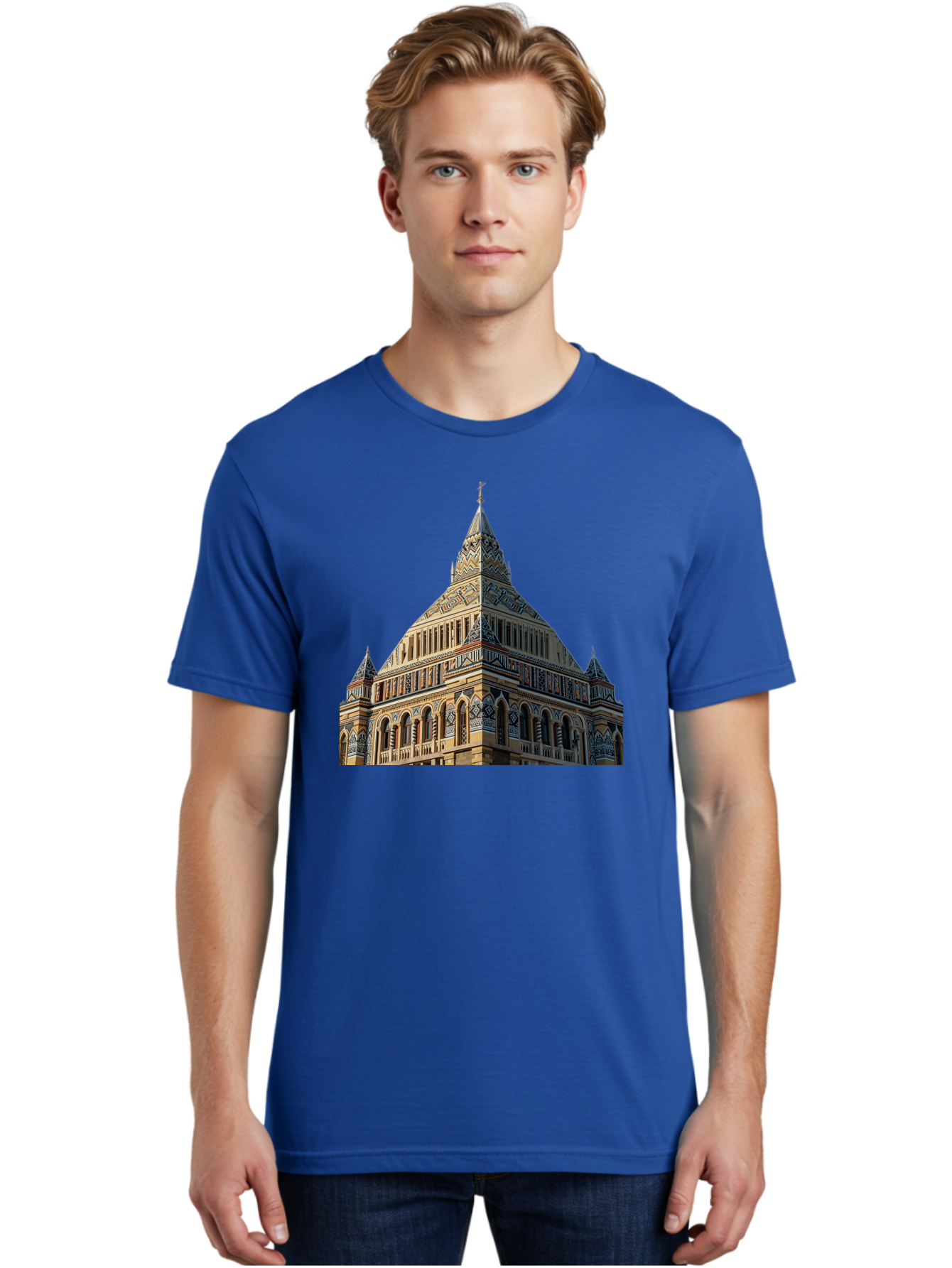 Ornate-Building Men'S Graphic Tee, 100% Cotton, Comfortable Casual Summer Wear, Machine Washable, Vintage Camera, Old Camera, Antique Camera, Black Camera, Classic Photography, Photography Equipment, Nostalgic Device, Film Camera, Camera Art Bag896