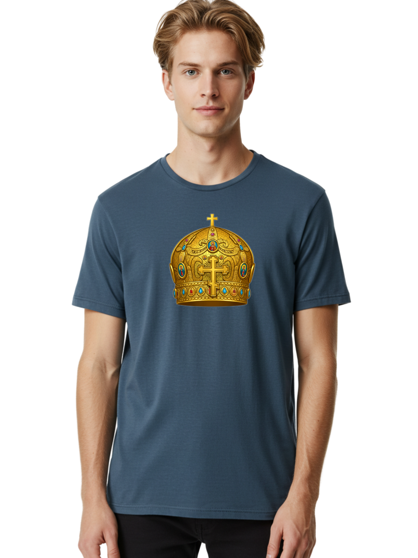 Ornate-Crown Men'S Graphic Tee, 100% Cotton, Comfortable Casual Summer Wear, Machine Washable, Vintage Camera, Old Camera, Antique Camera, Black Camera, Classic Photography, Photography Equipment, Nostalgic Device, Film Camera, Camera Art Bag898
