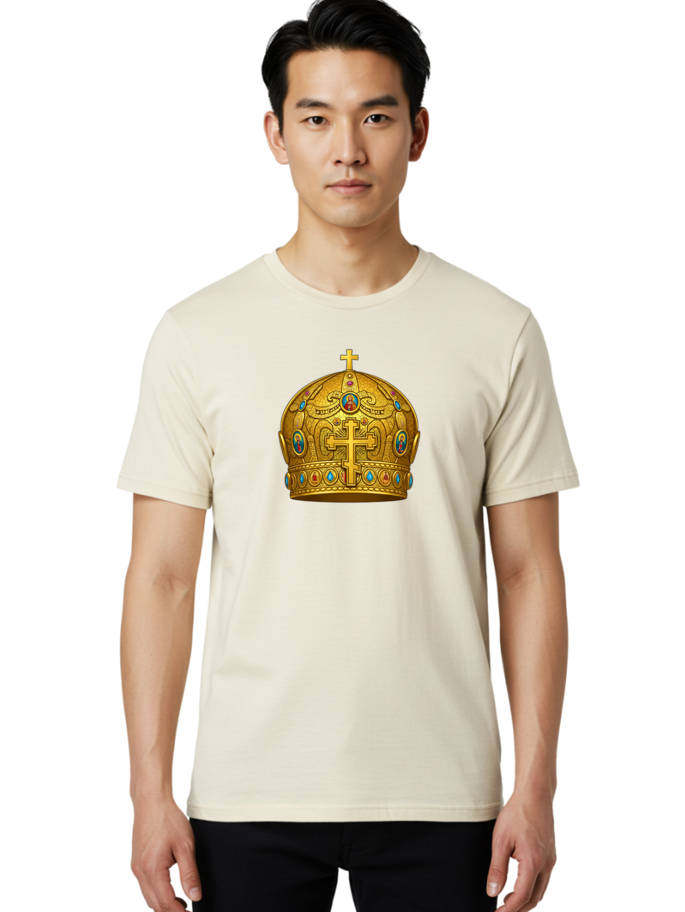 Ornate-Crown Men'S Graphic Tee, 100% Cotton, Comfortable Casual Summer Wear, Machine Washable, Vintage Camera, Old Camera, Antique Camera, Black Camera, Classic Photography, Photography Equipment, Nostalgic Device, Film Camera, Camera Art Bag898