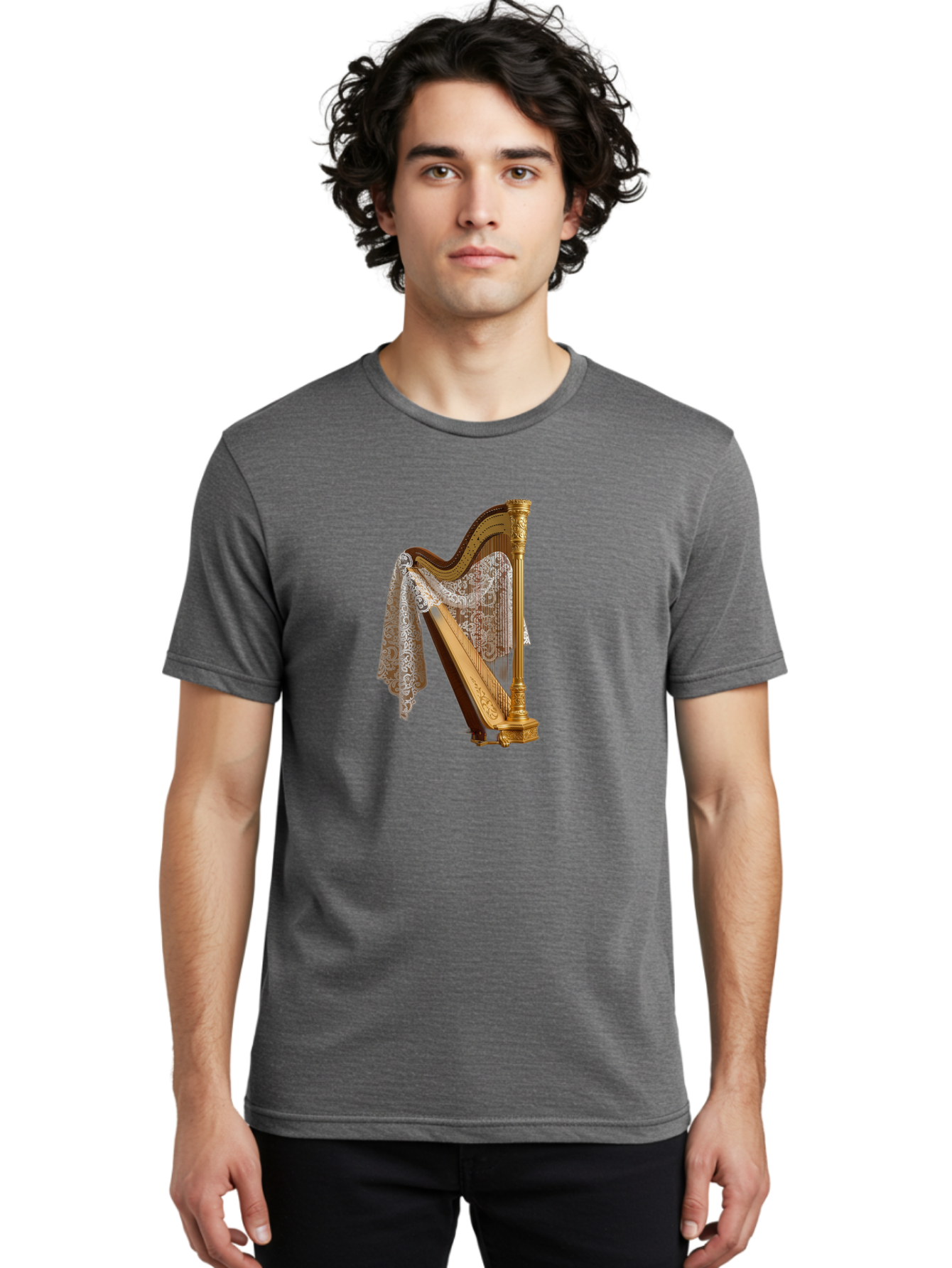 Ornate-Harp Men'S Graphic Tee, 100% Cotton, Comfortable Casual Summer Wear, Machine Washable, Vintage Camera, Old Camera, Antique Camera, Black Camera, Classic Photography, Photography Equipment, Nostalgic Device, Film Camera, Camera Art Bag901