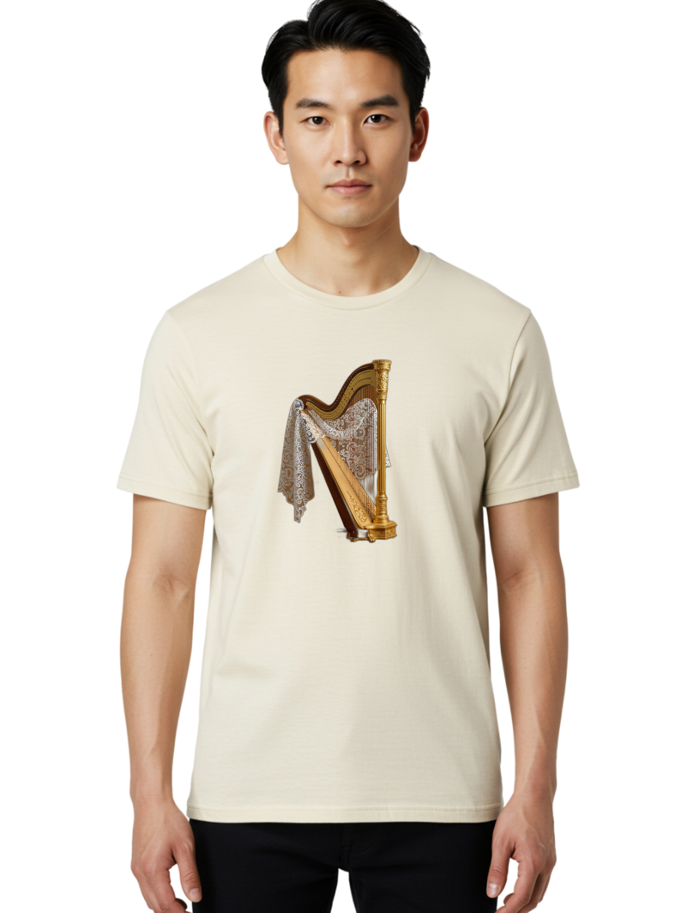 Ornate-Harp Men'S Graphic Tee, 100% Cotton, Comfortable Casual Summer Wear, Machine Washable, Vintage Camera, Old Camera, Antique Camera, Black Camera, Classic Photography, Photography Equipment, Nostalgic Device, Film Camera, Camera Art Bag901