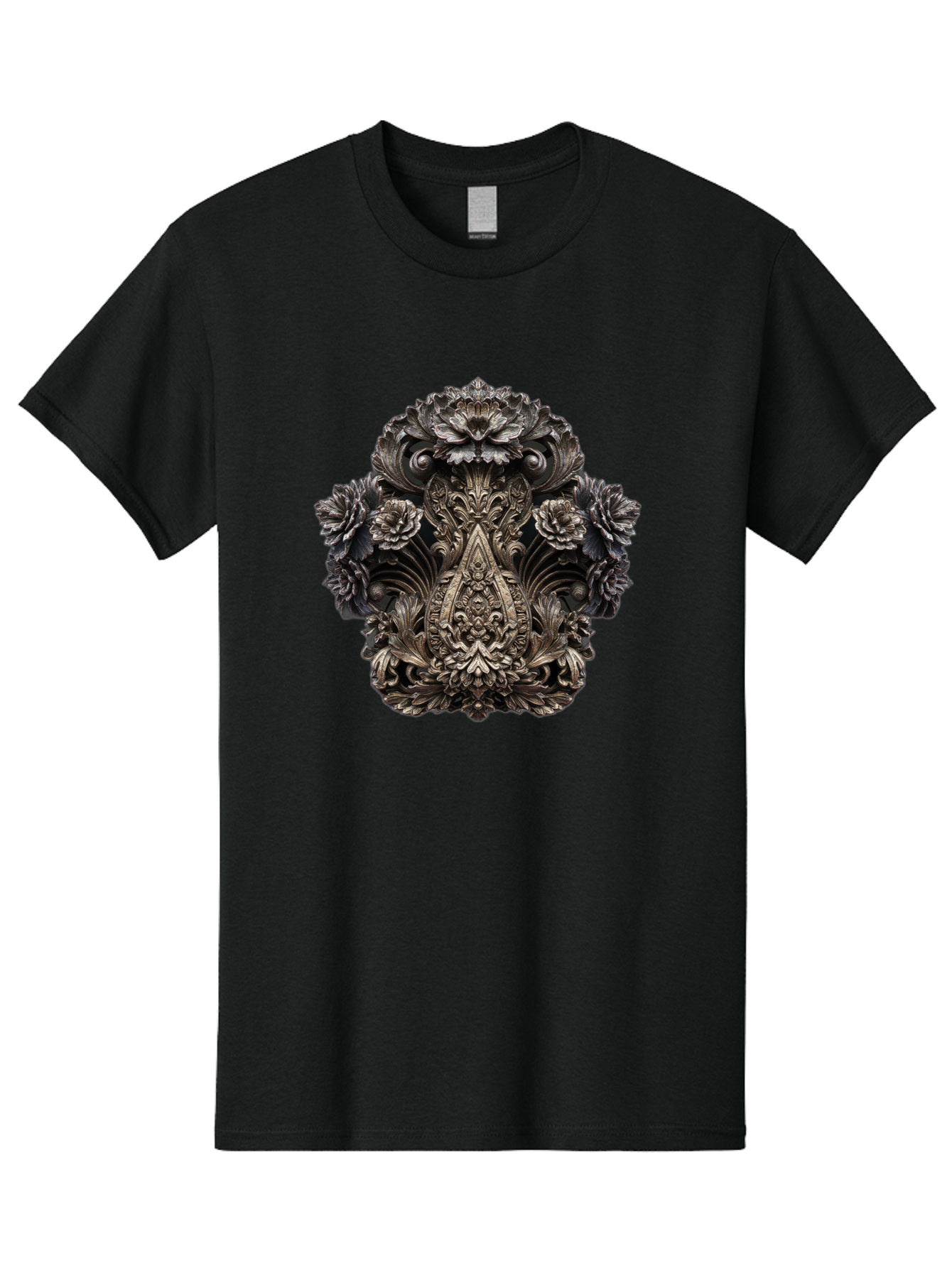 Ornate-Metal-Crest Men'S Graphic Tee, 100% Cotton, Comfortable Casual Summer Wear, Machine Washable, Vintage Camera, Old Camera, Antique Camera, Black Camera, Classic Photography, Photography Equipment, Nostalgic Device, Film Camera, Bag902