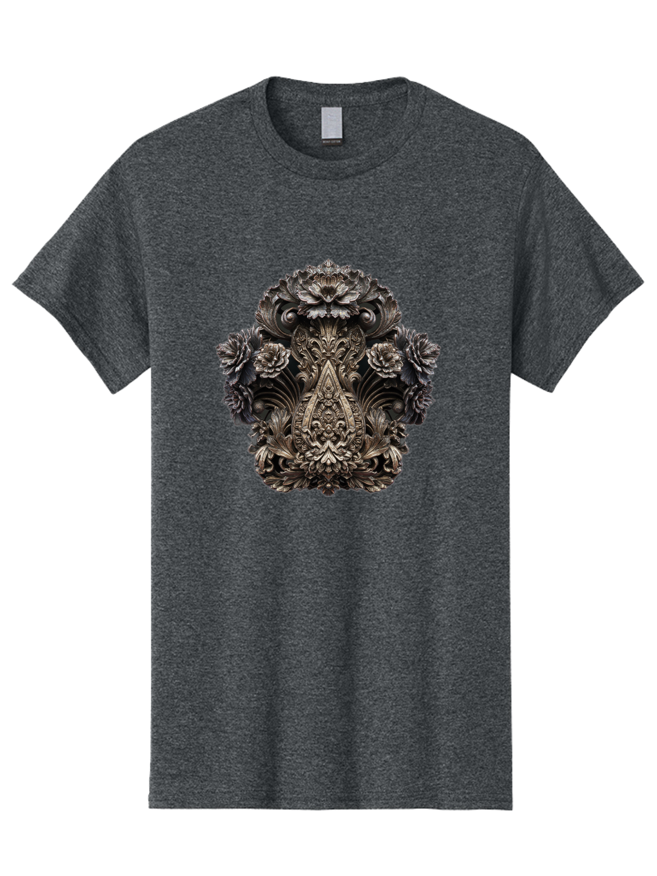 Ornate-Metal-Crest Men'S Graphic Tee, 100% Cotton, Comfortable Casual Summer Wear, Machine Washable, Vintage Camera, Old Camera, Antique Camera, Black Camera, Classic Photography, Photography Equipment, Nostalgic Device, Film Camera, Bag902