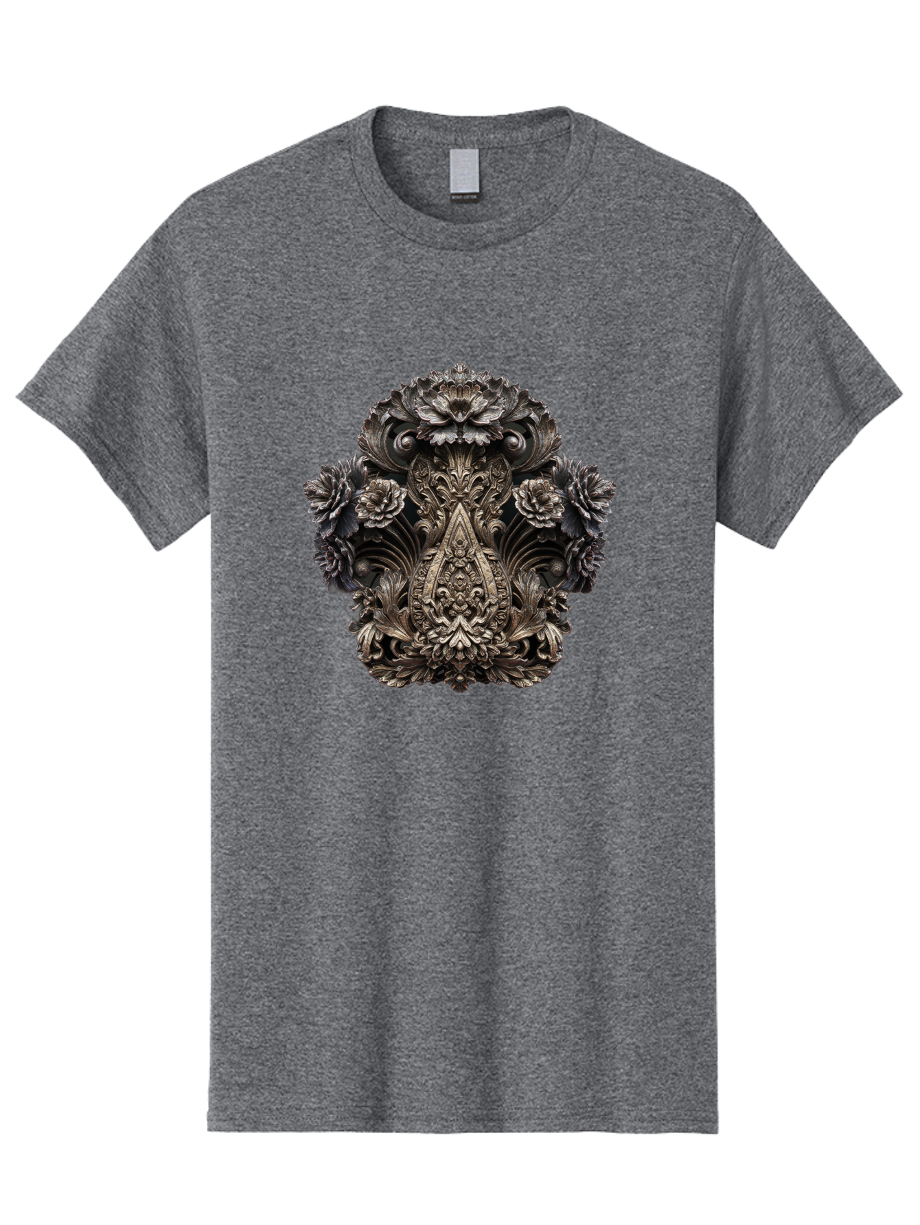 Ornate-Metal-Crest Men'S Graphic Tee, 100% Cotton, Comfortable Casual Summer Wear, Machine Washable, Vintage Camera, Old Camera, Antique Camera, Black Camera, Classic Photography, Photography Equipment, Nostalgic Device, Film Camera, Bag902
