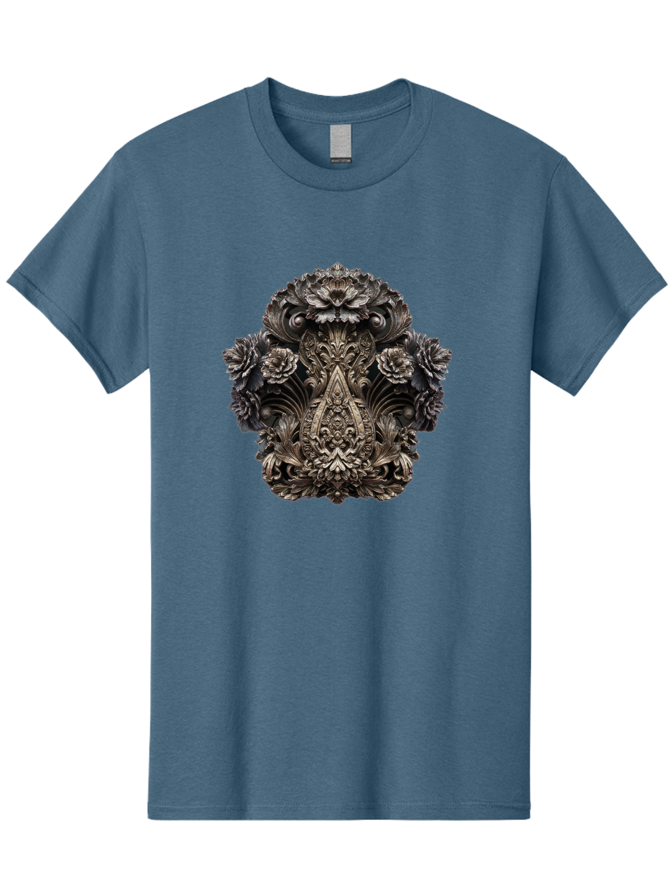 Ornate-Metal-Crest Men'S Graphic Tee, 100% Cotton, Comfortable Casual Summer Wear, Machine Washable, Vintage Camera, Old Camera, Antique Camera, Black Camera, Classic Photography, Photography Equipment, Nostalgic Device, Film Camera, Bag902