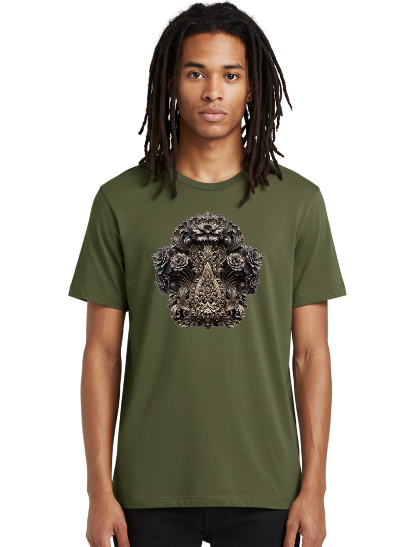 Ornate-Metal-Crest Men'S Graphic Tee, 100% Cotton, Comfortable Casual Summer Wear, Machine Washable, Vintage Camera, Old Camera, Antique Camera, Black Camera, Classic Photography, Photography Equipment, Nostalgic Device, Film Camera, Bag902