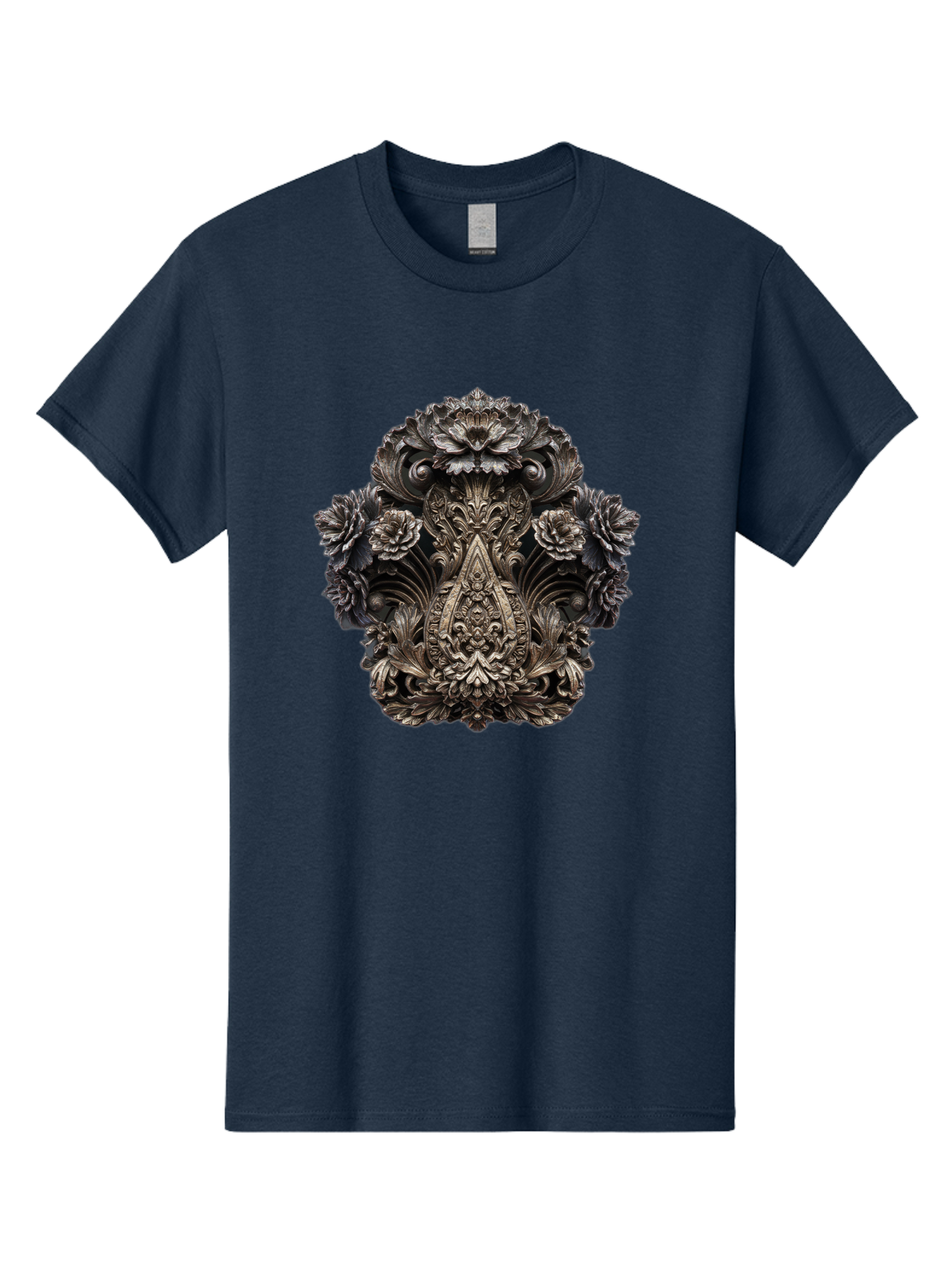Ornate-Metal-Crest Men'S Graphic Tee, 100% Cotton, Comfortable Casual Summer Wear, Machine Washable, Vintage Camera, Old Camera, Antique Camera, Black Camera, Classic Photography, Photography Equipment, Nostalgic Device, Film Camera, Bag902