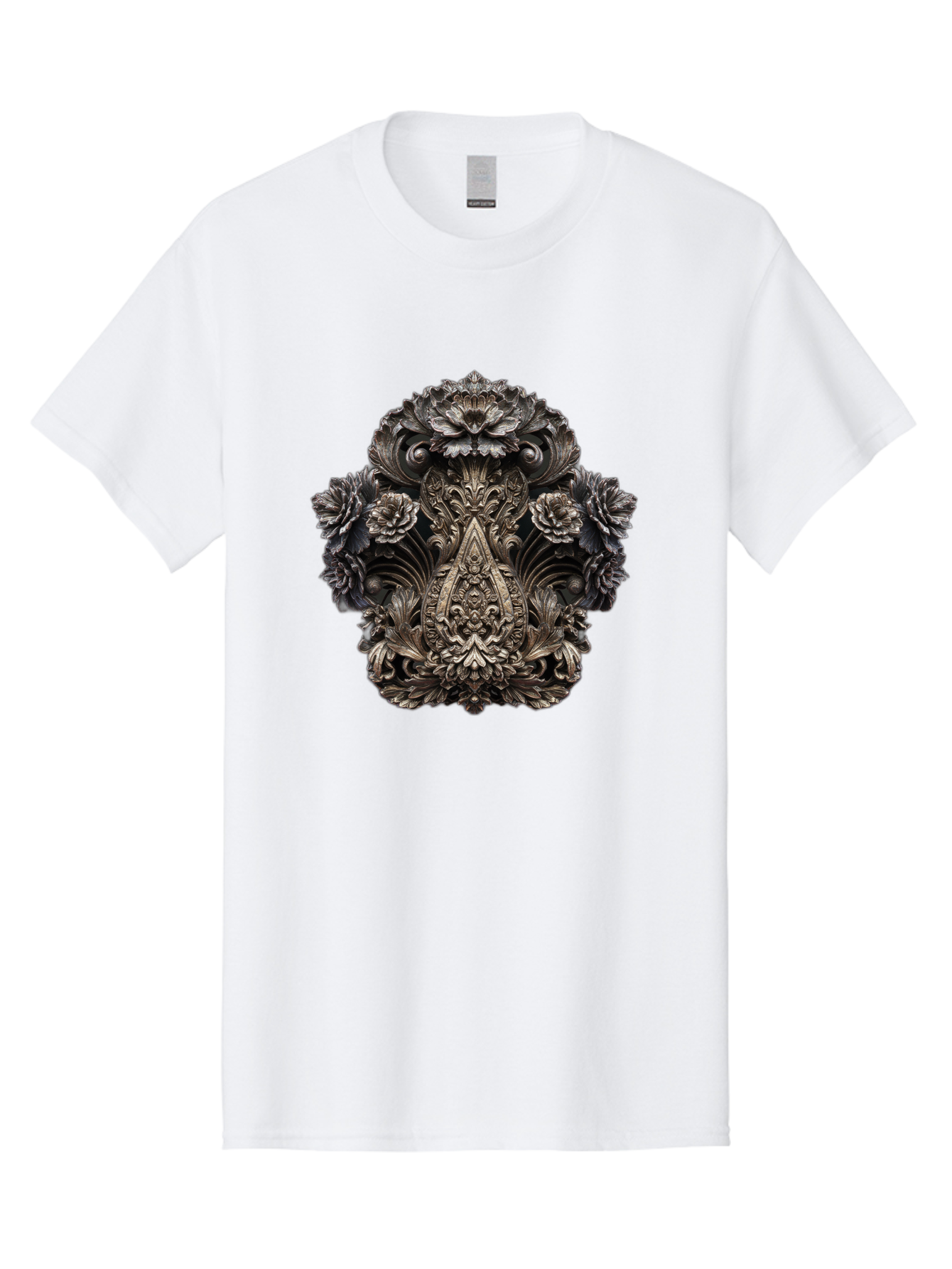 Ornate-Metal-Crest Men'S Graphic Tee, 100% Cotton, Comfortable Casual Summer Wear, Machine Washable, Vintage Camera, Old Camera, Antique Camera, Black Camera, Classic Photography, Photography Equipment, Nostalgic Device, Film Camera, Bag902