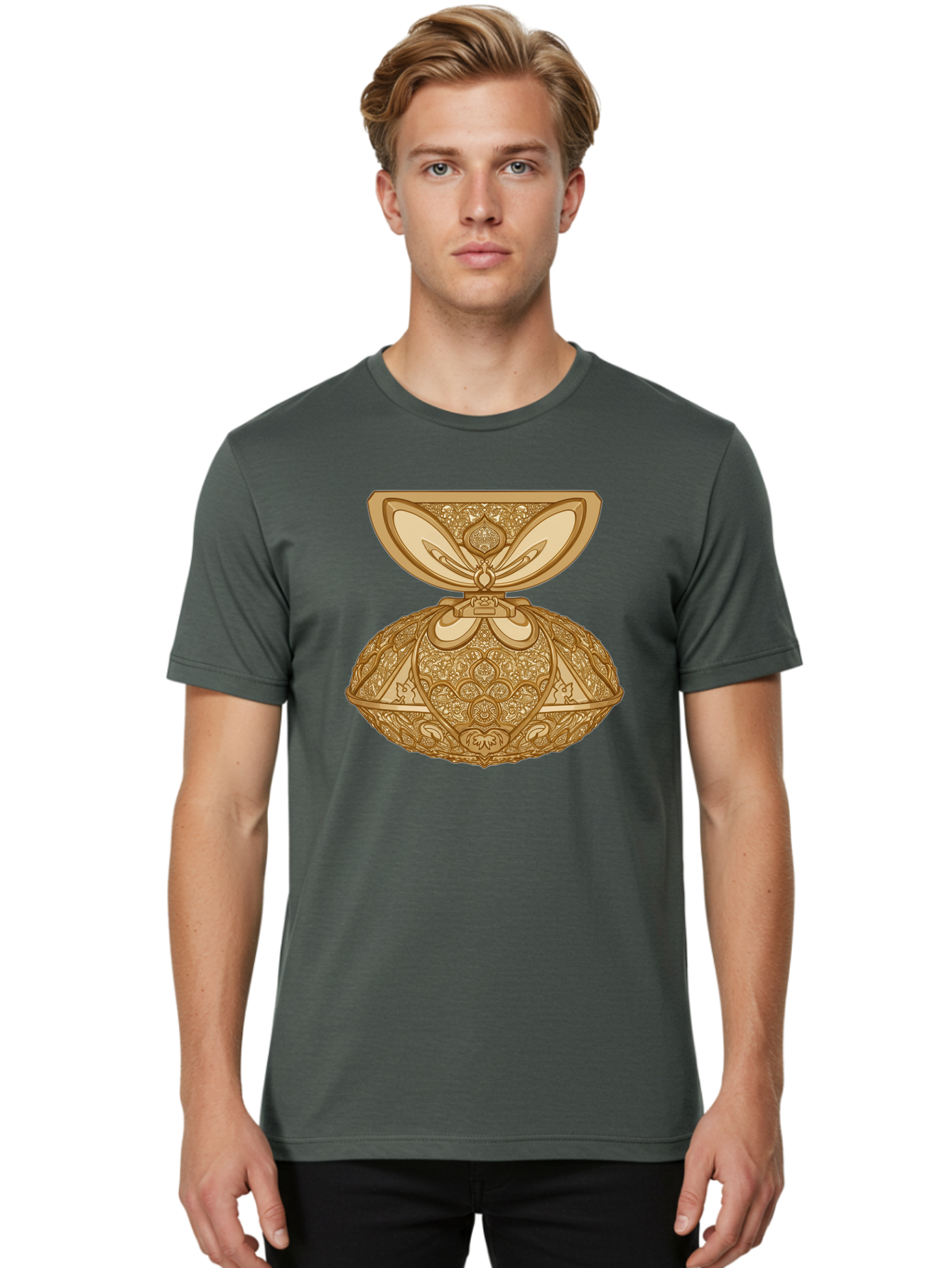 Ornate-Perfume-Bottle Men'S Graphic Tee, 100% Cotton, Comfortable Casual Summer Wear, Machine Washable, Vintage Camera, Old Camera, Antique Camera, Black Camera, Classic Photography, Photography Equipment, Nostalgic Device, Film Camera, Bag903