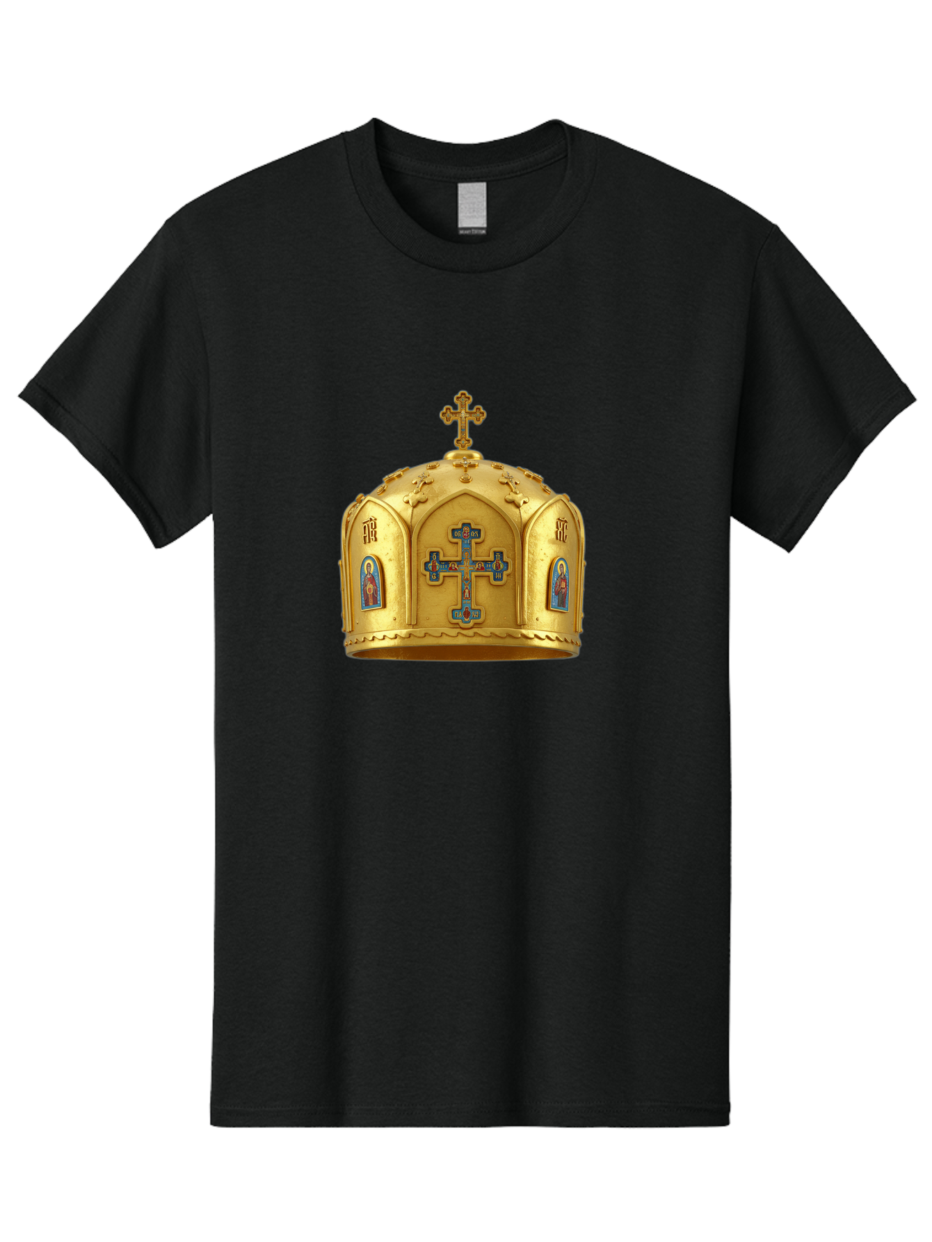 Orthodox-Crown-1 Men'S Graphic Tee, 100% Cotton, Comfortable Casual Summer Wear, Machine Washable, Vintage Camera, Old Camera, Antique Camera, Black Camera, Classic Photography, Photography Equipment, Nostalgic Device, Film Camera, Camera Art Bag904