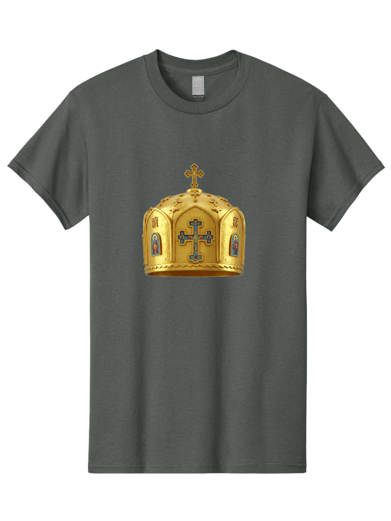 Orthodox-Crown-1 Men'S Graphic Tee, 100% Cotton, Comfortable Casual Summer Wear, Machine Washable, Vintage Camera, Old Camera, Antique Camera, Black Camera, Classic Photography, Photography Equipment, Nostalgic Device, Film Camera, Camera Art Bag904