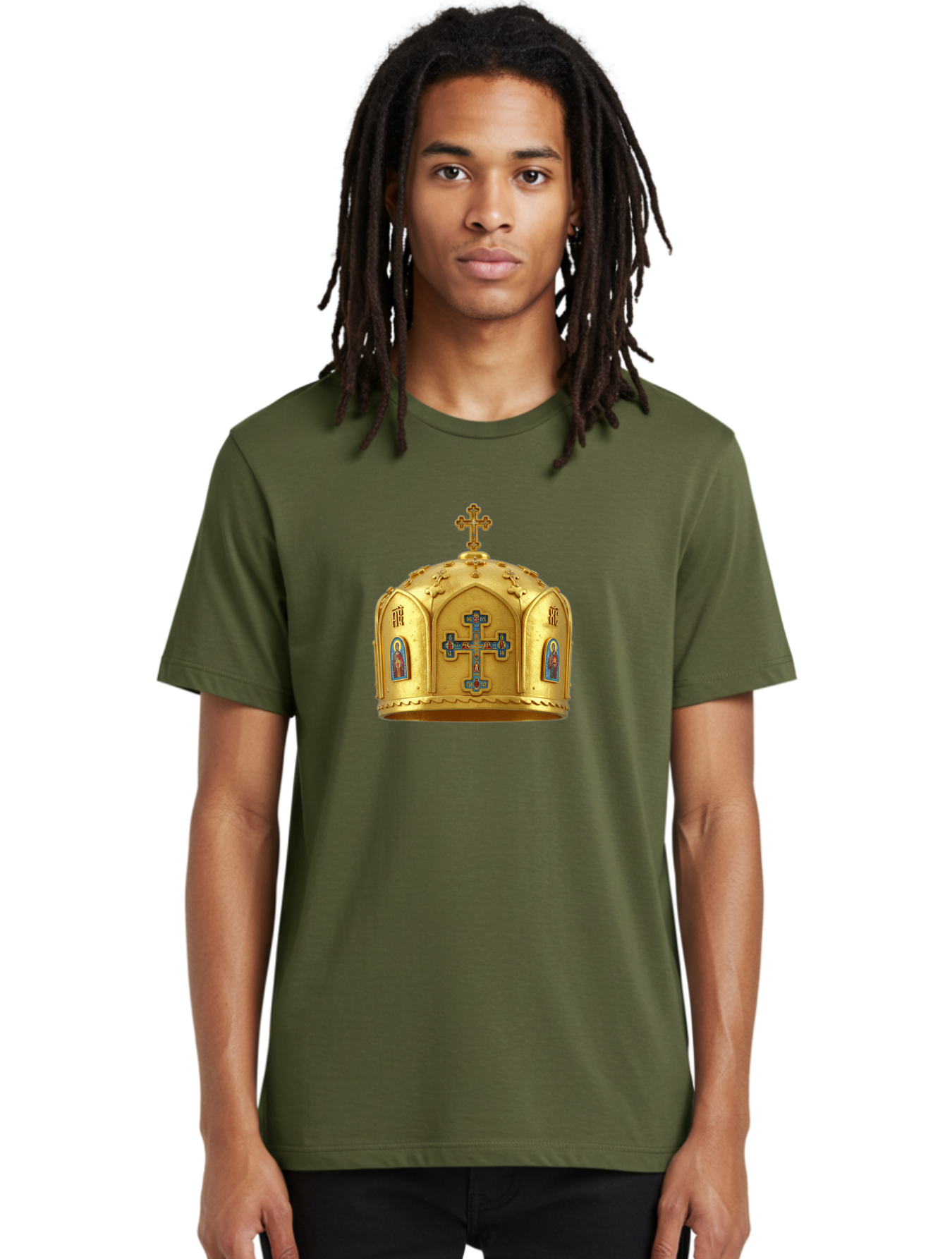 Orthodox-Crown-1 Men'S Graphic Tee, 100% Cotton, Comfortable Casual Summer Wear, Machine Washable, Vintage Camera, Old Camera, Antique Camera, Black Camera, Classic Photography, Photography Equipment, Nostalgic Device, Film Camera, Camera Art Bag904