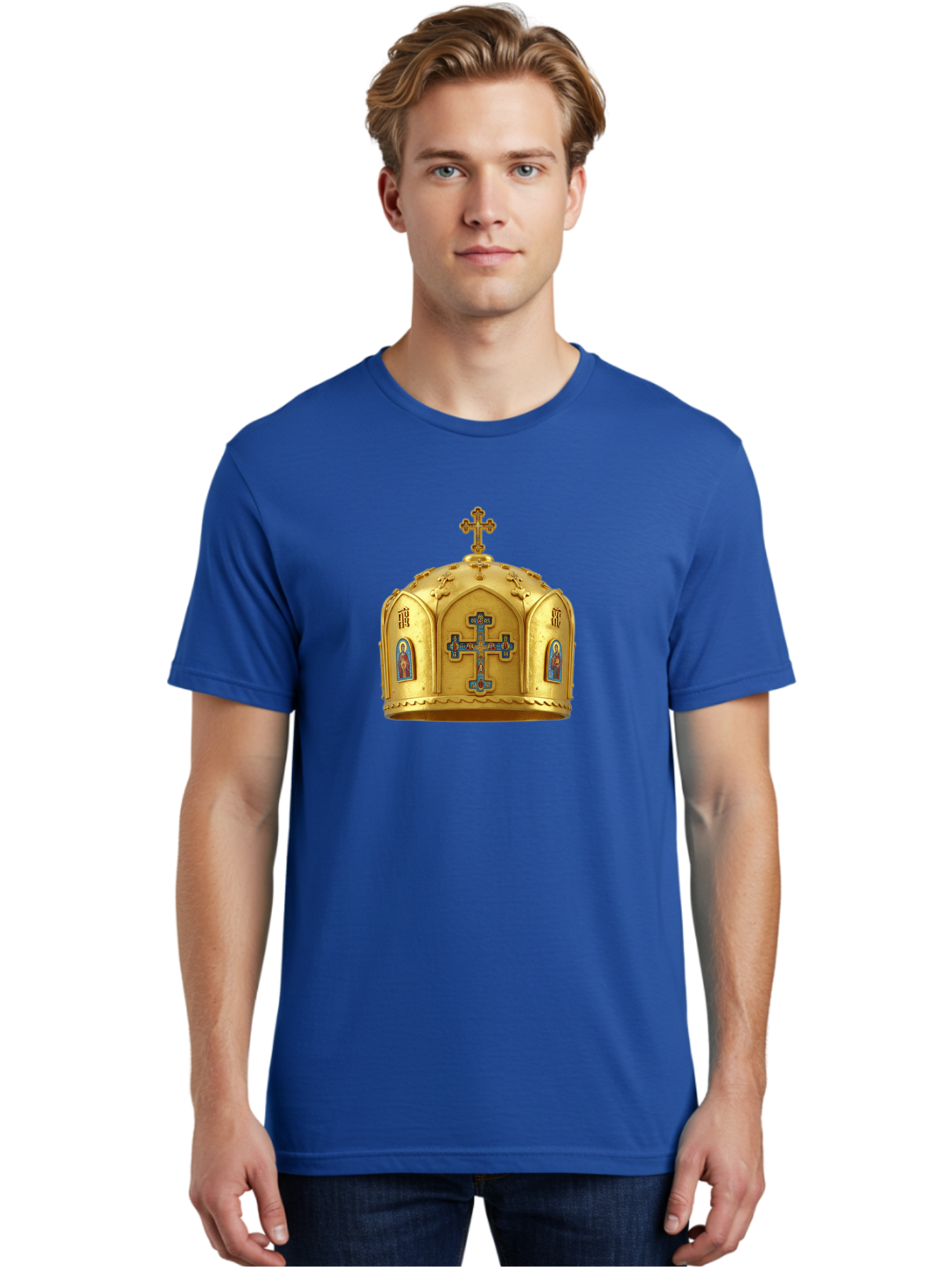 Orthodox-Crown-1 Men'S Graphic Tee, 100% Cotton, Comfortable Casual Summer Wear, Machine Washable, Vintage Camera, Old Camera, Antique Camera, Black Camera, Classic Photography, Photography Equipment, Nostalgic Device, Film Camera, Camera Art Bag904