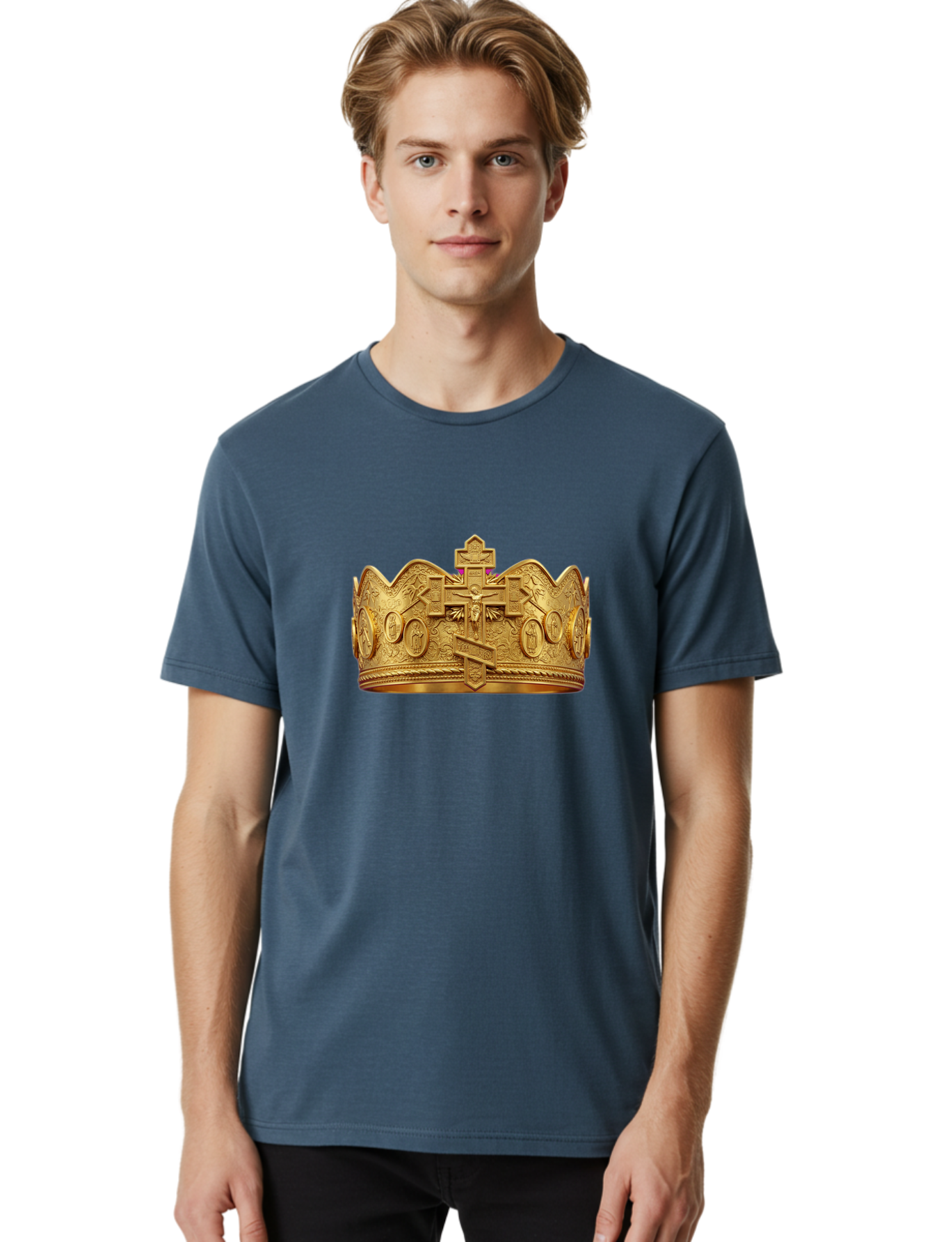 Orthodox-Crown-2 Men'S Graphic Tee, 100% Cotton, Comfortable Casual Summer Wear, Machine Washable, Vintage Camera, Old Camera, Antique Camera, Black Camera, Classic Photography, Photography Equipment, Nostalgic Device, Film Camera, Camera Art Bag905