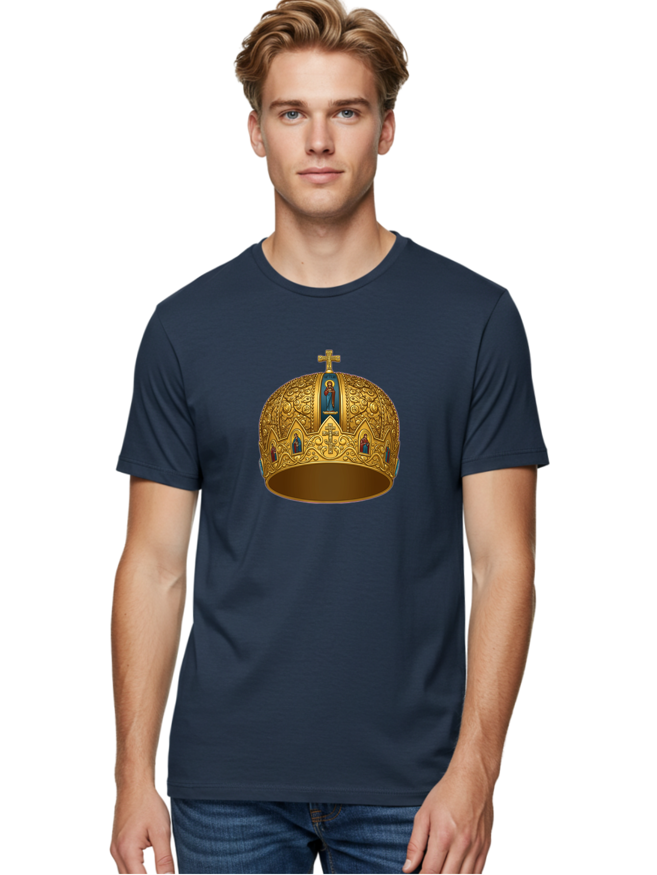 Orthodox-Crown-3 Men'S Graphic Tee, 100% Cotton, Comfortable Casual Summer Wear, Machine Washable, Vintage Camera, Old Camera, Antique Camera, Black Camera, Classic Photography, Photography Equipment, Nostalgic Device, Film Camera, Camera Art Bag906