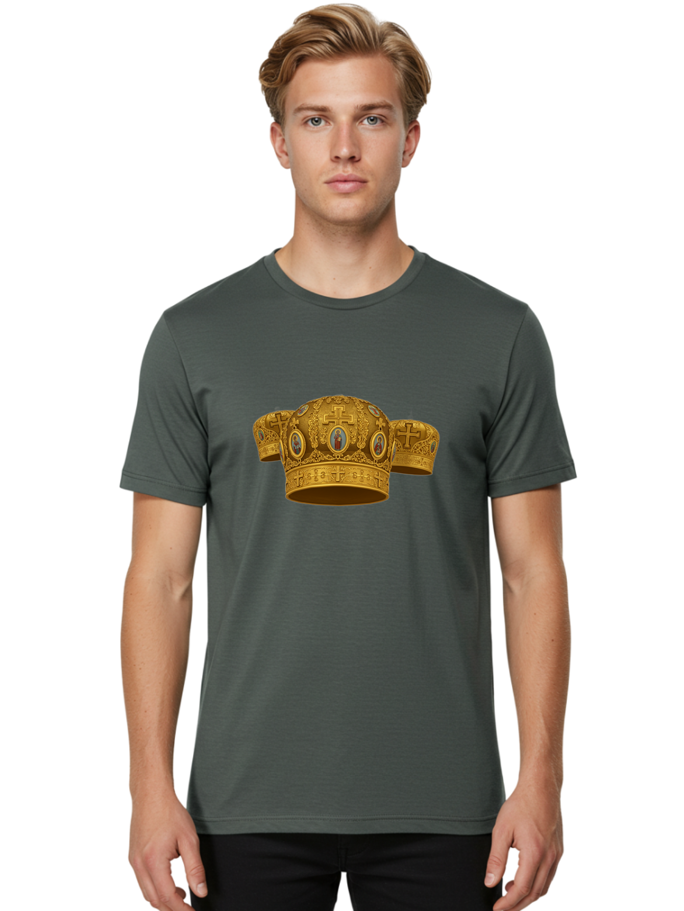 Orthodox-Crown Men'S Graphic Tee, 100% Cotton, Comfortable Casual Summer Wear, Machine Washable, Vintage Camera, Old Camera, Antique Camera, Black Camera, Classic Photography, Photography Equipment, Nostalgic Device, Film Camera, Camera Art Bag908