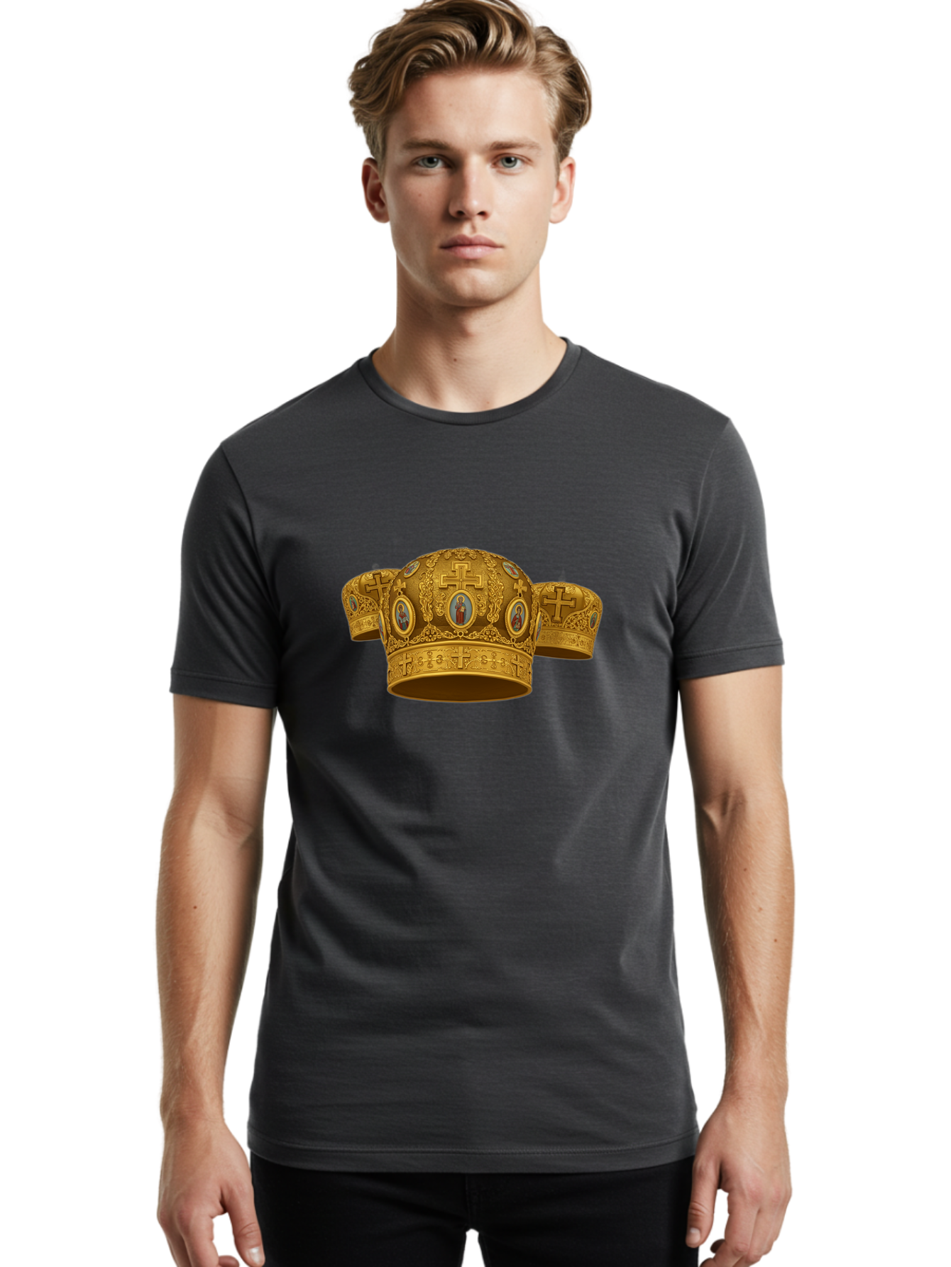 Orthodox-Crown Men'S Graphic Tee, 100% Cotton, Comfortable Casual Summer Wear, Machine Washable, Vintage Camera, Old Camera, Antique Camera, Black Camera, Classic Photography, Photography Equipment, Nostalgic Device, Film Camera, Camera Art Bag908