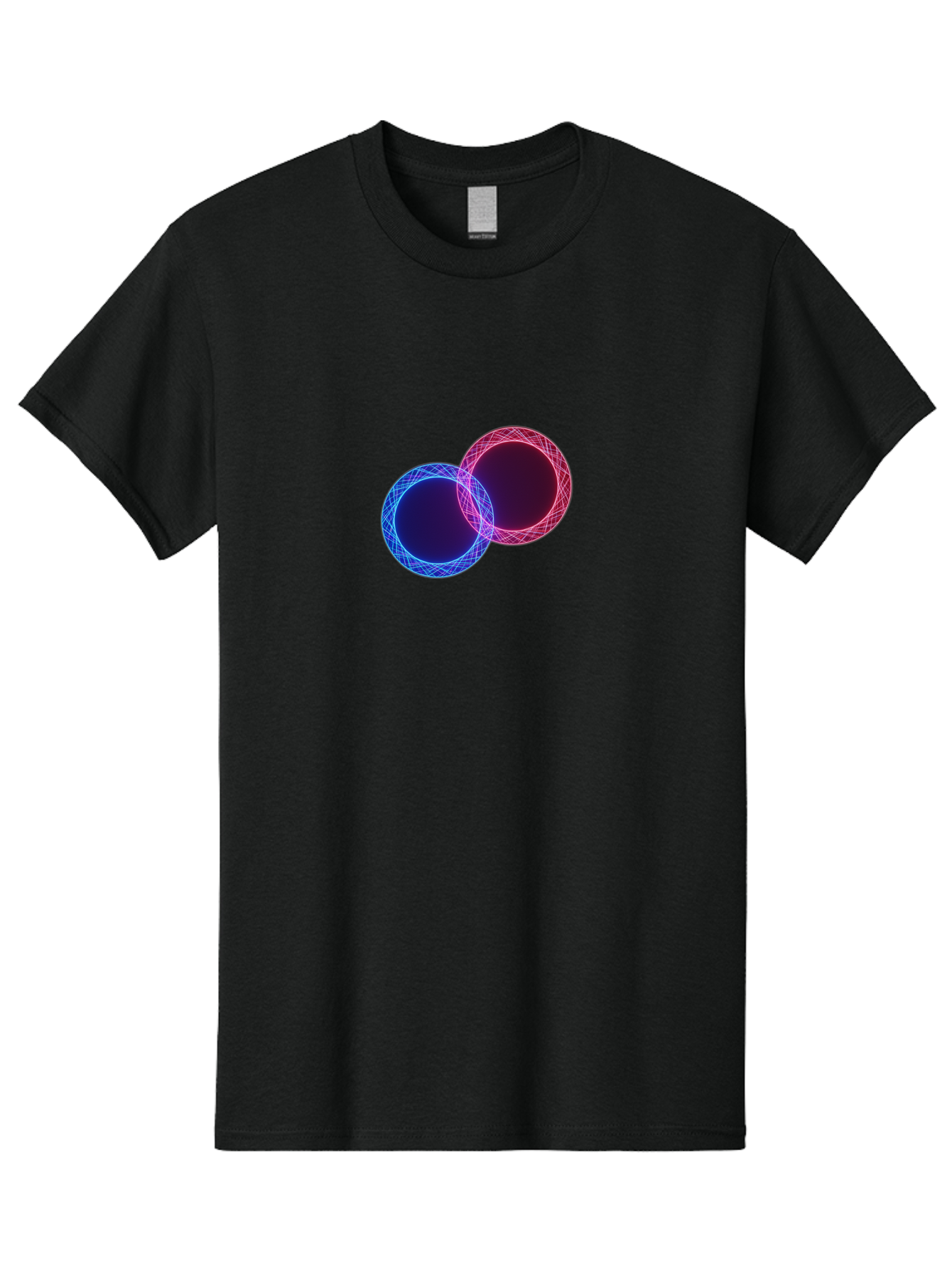 Overlapping-Circles-4 Men'S Graphic Tee, 100% Cotton, Comfortable Casual Summer Wear, Machine Washable, Vintage Camera, Old Camera, Antique Camera, Black Camera, Classic Photography, Photography Equipment, Nostalgic Device, Film Camera, Bag913