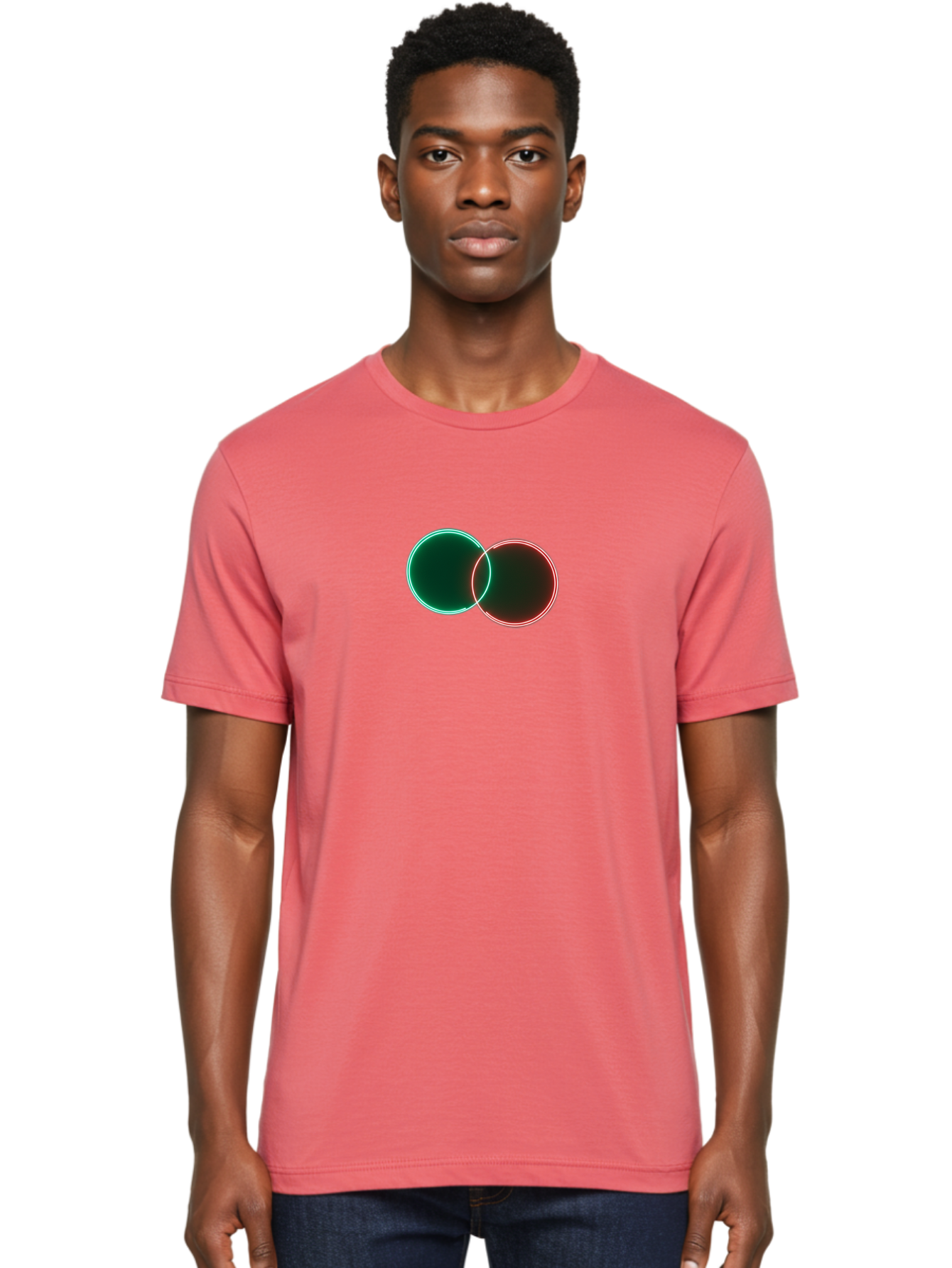 Overlapping-Circles-5 Men'S Graphic Tee, 100% Cotton, Comfortable Casual Summer Wear, Machine Washable, Vintage Camera, Old Camera, Antique Camera, Black Camera, Classic Photography, Photography Equipment, Nostalgic Device, Film Camera, Bag914