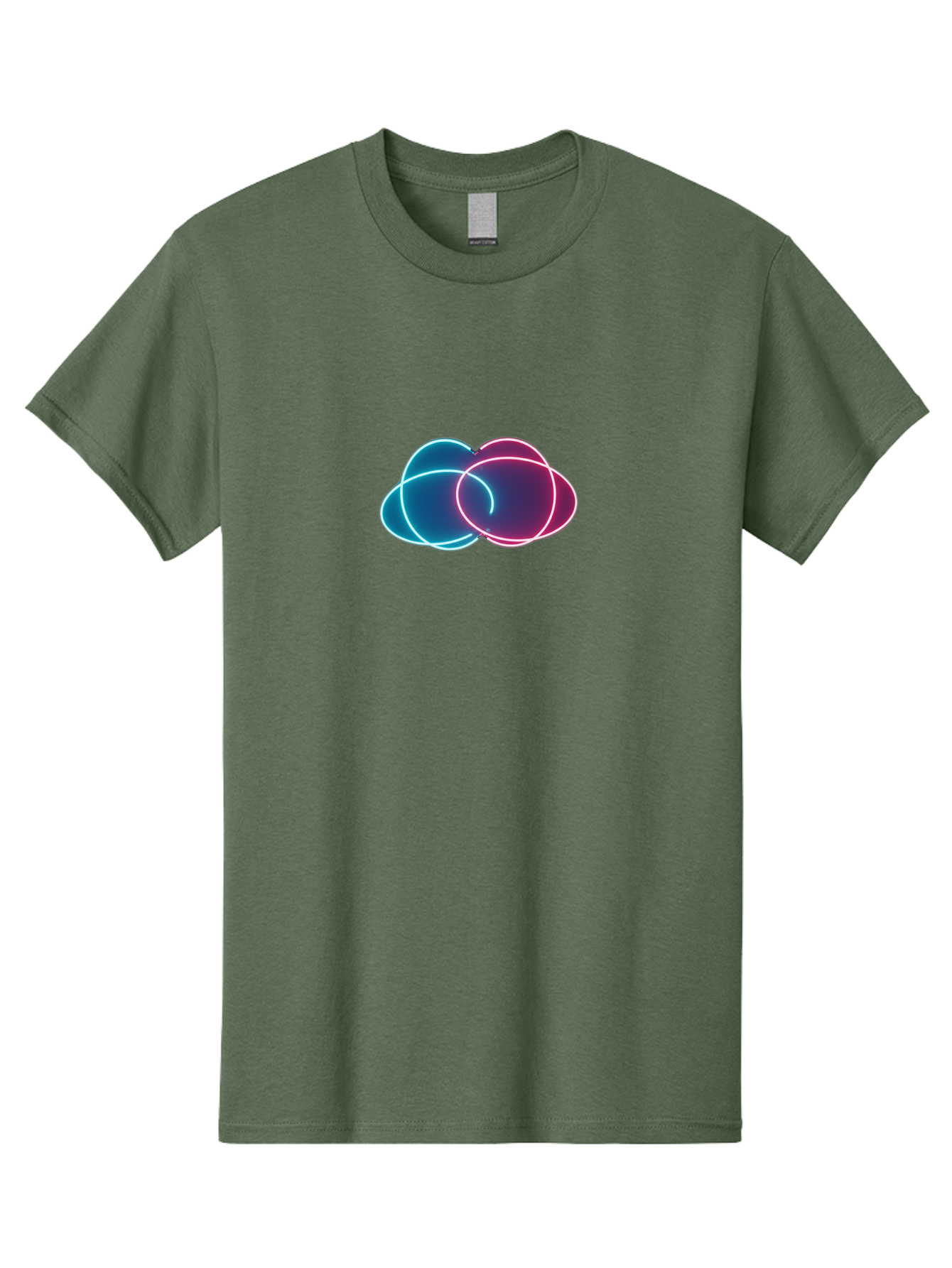Overlapping-Neon-Circles Men'S Graphic Tee, 100% Cotton, Comfortable Casual Summer Wear, Machine Washable, Vintage Camera, Old Camera, Antique Camera, Black Camera, Classic Photography, Photography Equipment, Nostalgic Device, Film Camera, Bag917