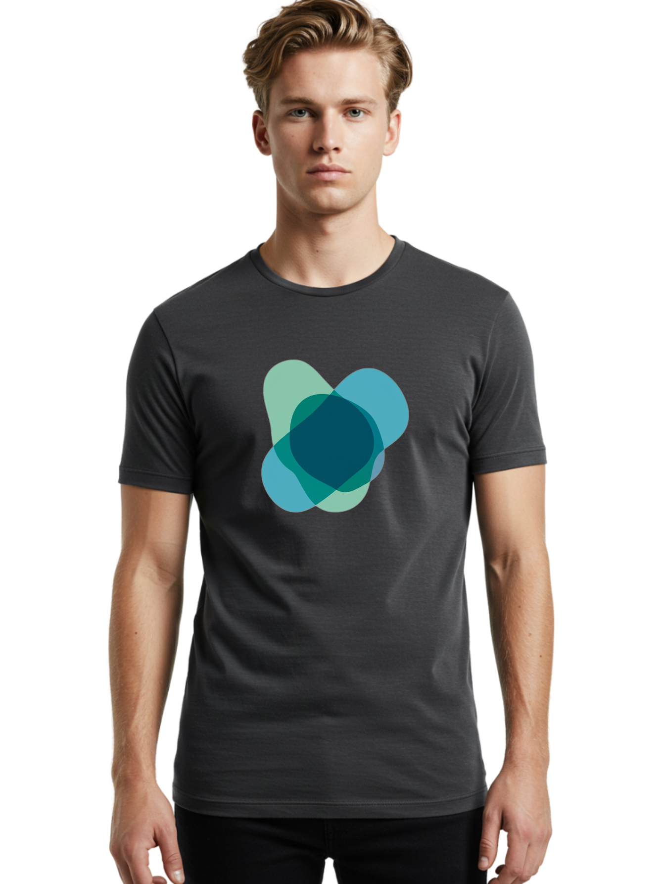 Overlapping-Ovals Men'S Graphic Tee, 100% Cotton, Comfortable Casual Summer Wear, Machine Washable, Vintage Camera, Old Camera, Antique Camera, Black Camera, Classic Photography, Photography Equipment, Nostalgic Device, Film Camera, Camera Art Bag918