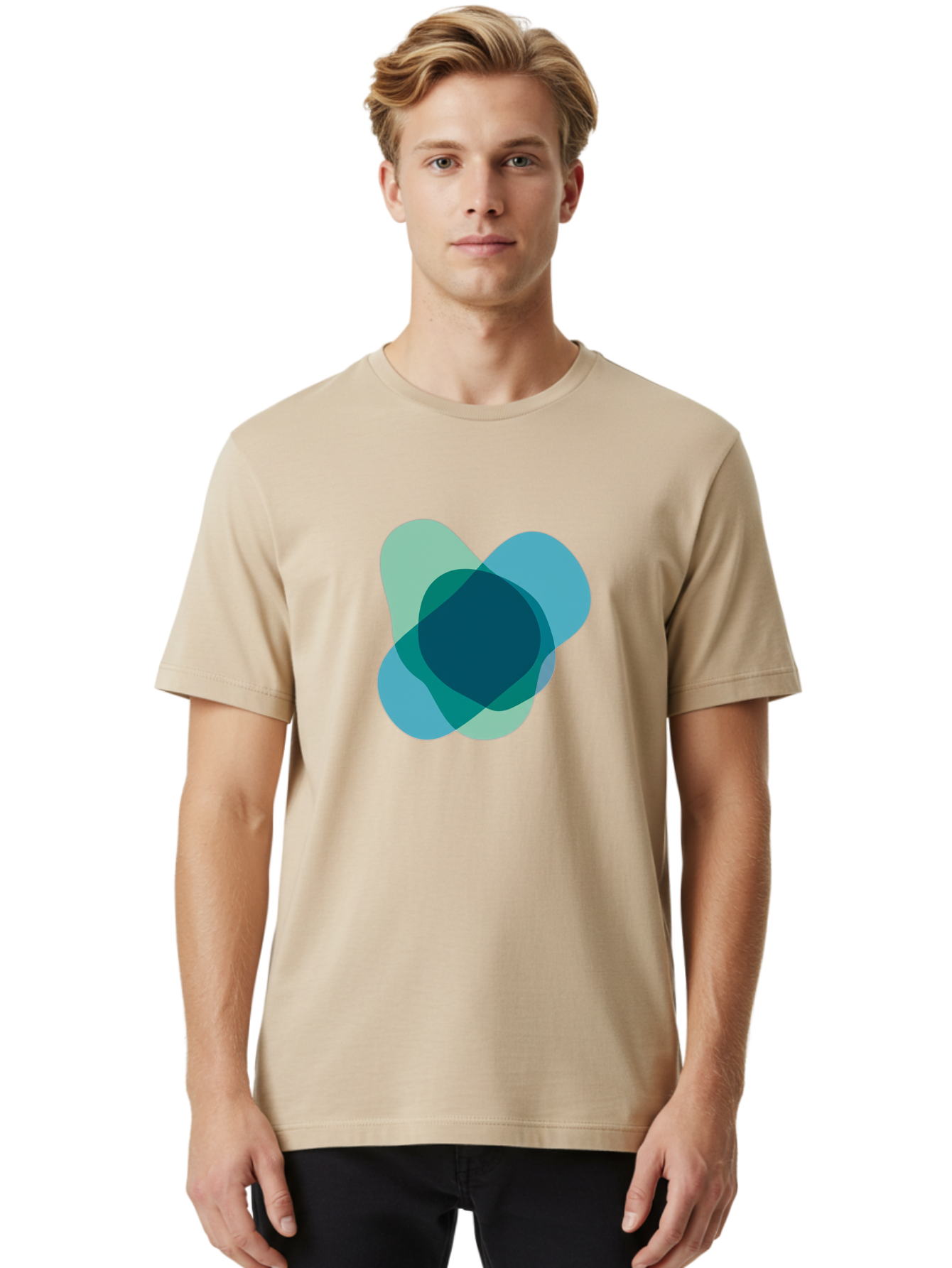 Overlapping-Ovals Men'S Graphic Tee, 100% Cotton, Comfortable Casual Summer Wear, Machine Washable, Vintage Camera, Old Camera, Antique Camera, Black Camera, Classic Photography, Photography Equipment, Nostalgic Device, Film Camera, Camera Art Bag918