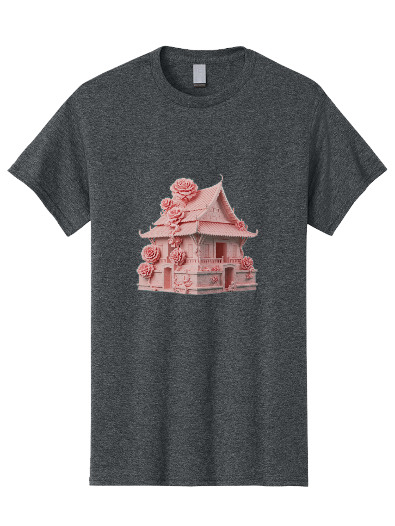 Pagoda-House-With-Roses Men'S Graphic Tee, 100% Cotton, Comfortable Casual Summer Wear, Machine Washable, Vintage Camera, Old Camera, Antique Camera, Black Camera, Classic Photography, Photography Equipment, Nostalgic Device, Film Camera, Bag921