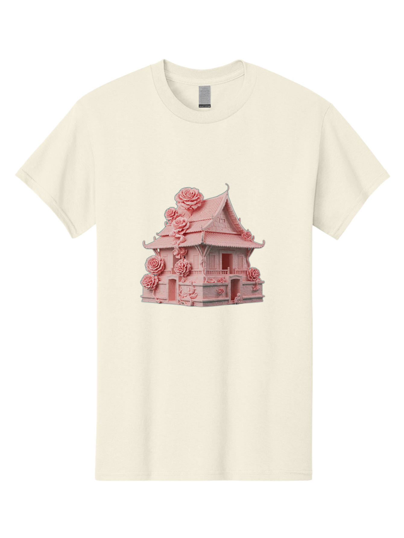 Pagoda-House-With-Roses Men'S Graphic Tee, 100% Cotton, Comfortable Casual Summer Wear, Machine Washable, Vintage Camera, Old Camera, Antique Camera, Black Camera, Classic Photography, Photography Equipment, Nostalgic Device, Film Camera, Bag921