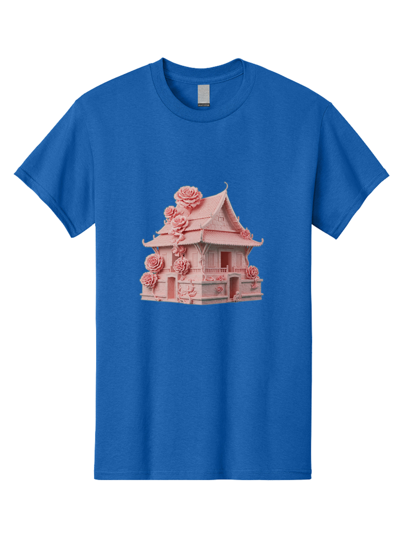Pagoda-House-With-Roses Men'S Graphic Tee, 100% Cotton, Comfortable Casual Summer Wear, Machine Washable, Vintage Camera, Old Camera, Antique Camera, Black Camera, Classic Photography, Photography Equipment, Nostalgic Device, Film Camera, Bag921