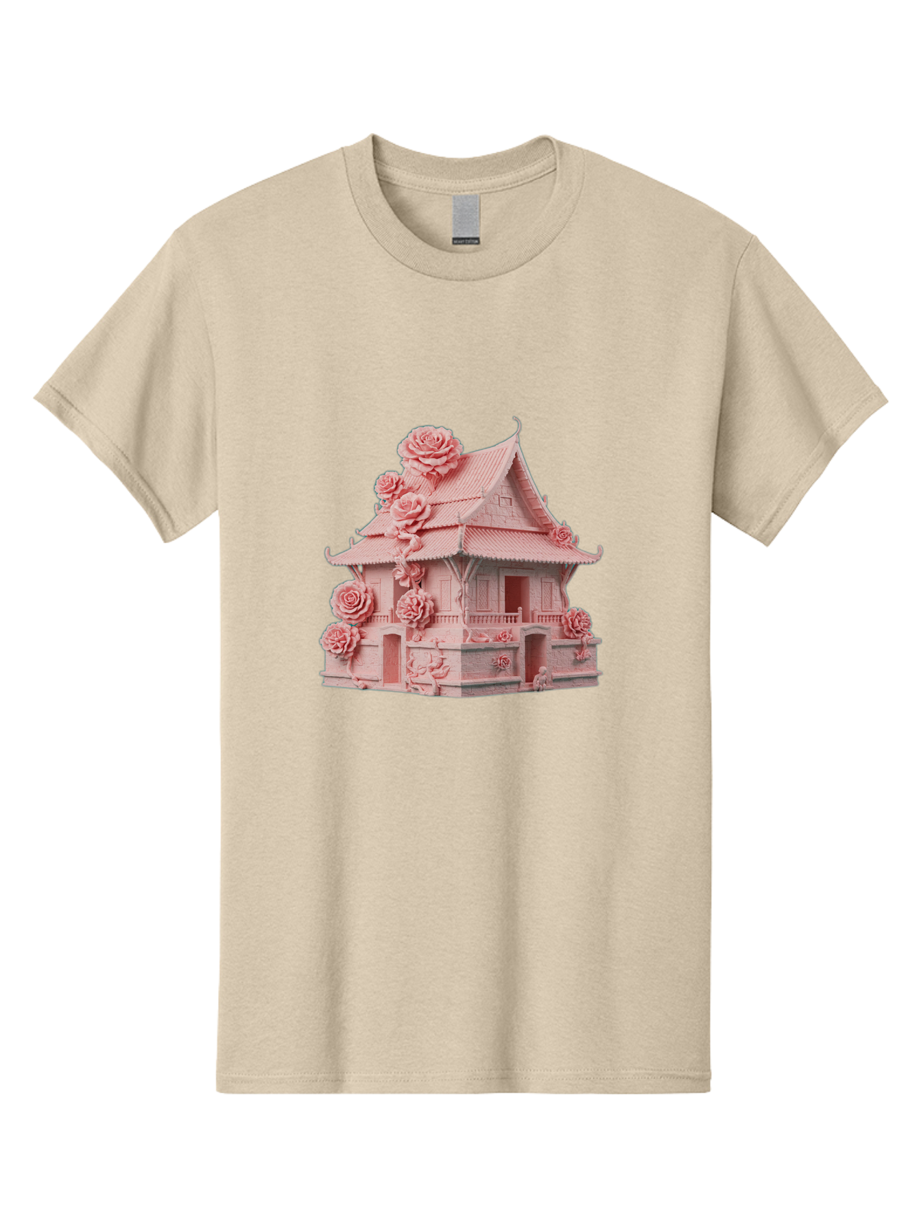 Pagoda-House-With-Roses Men'S Graphic Tee, 100% Cotton, Comfortable Casual Summer Wear, Machine Washable, Vintage Camera, Old Camera, Antique Camera, Black Camera, Classic Photography, Photography Equipment, Nostalgic Device, Film Camera, Bag921