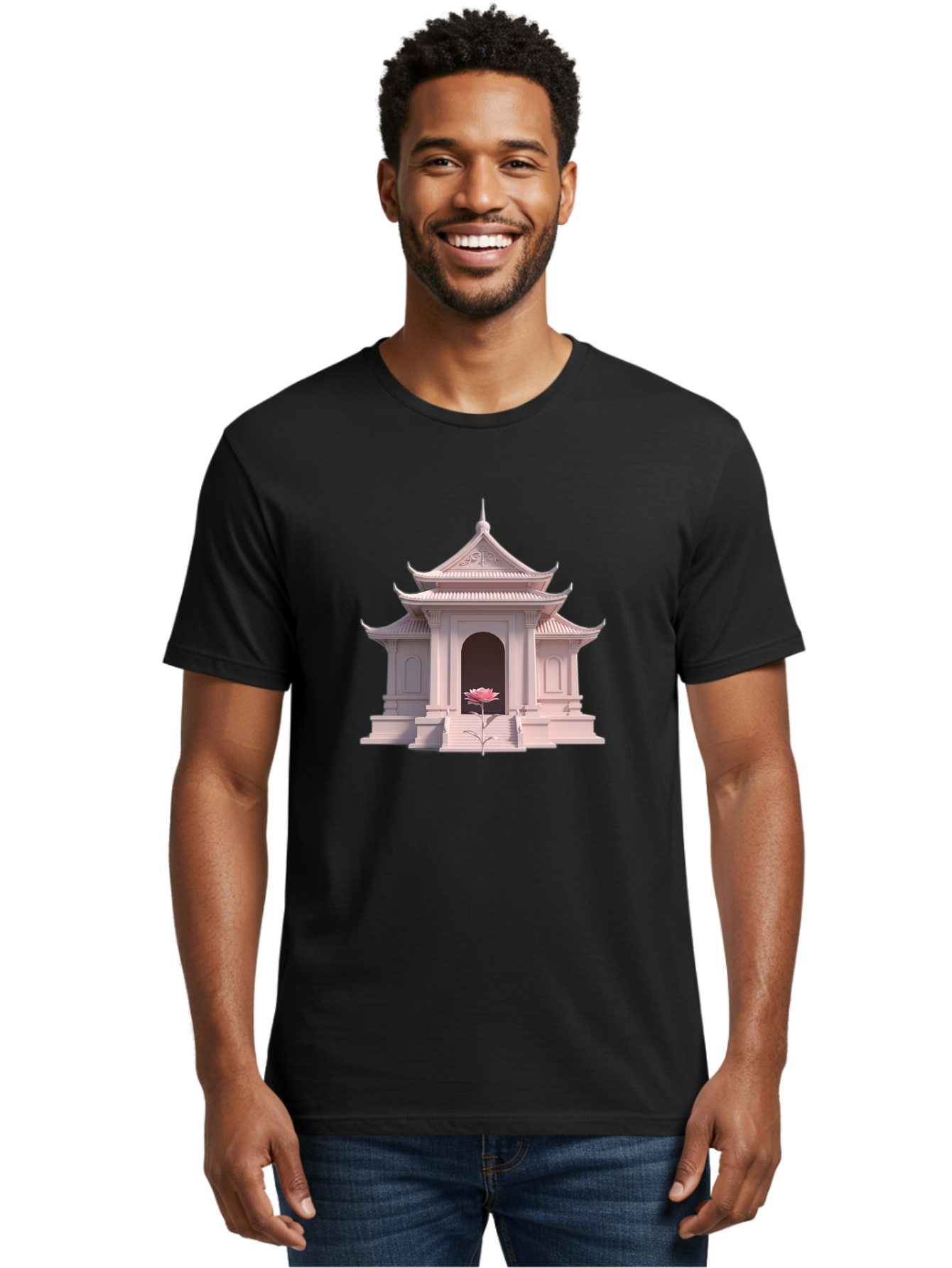 Pagoda-Temple Men'S Graphic Tee, 100% Cotton, Comfortable Casual Summer Wear, Machine Washable, Vintage Camera, Old Camera, Antique Camera, Black Camera, Classic Photography, Photography Equipment, Nostalgic Device, Film Camera, Camera Art Bag922