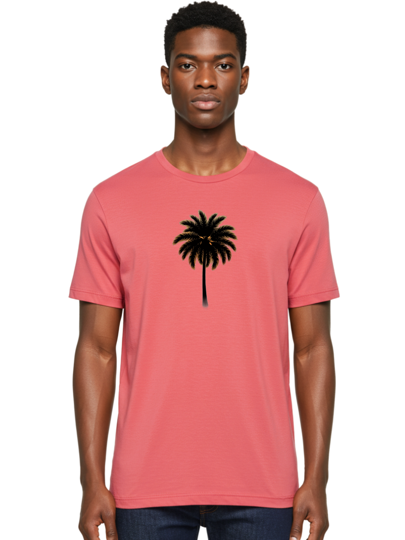 Palm-Tree Men'S Graphic Tee, 100% Cotton, Comfortable Casual Summer Wear, Machine Washable, Vintage Camera, Old Camera, Antique Camera, Black Camera, Classic Photography, Photography Equipment, Nostalgic Device, Film Camera, Camera Art Bag924