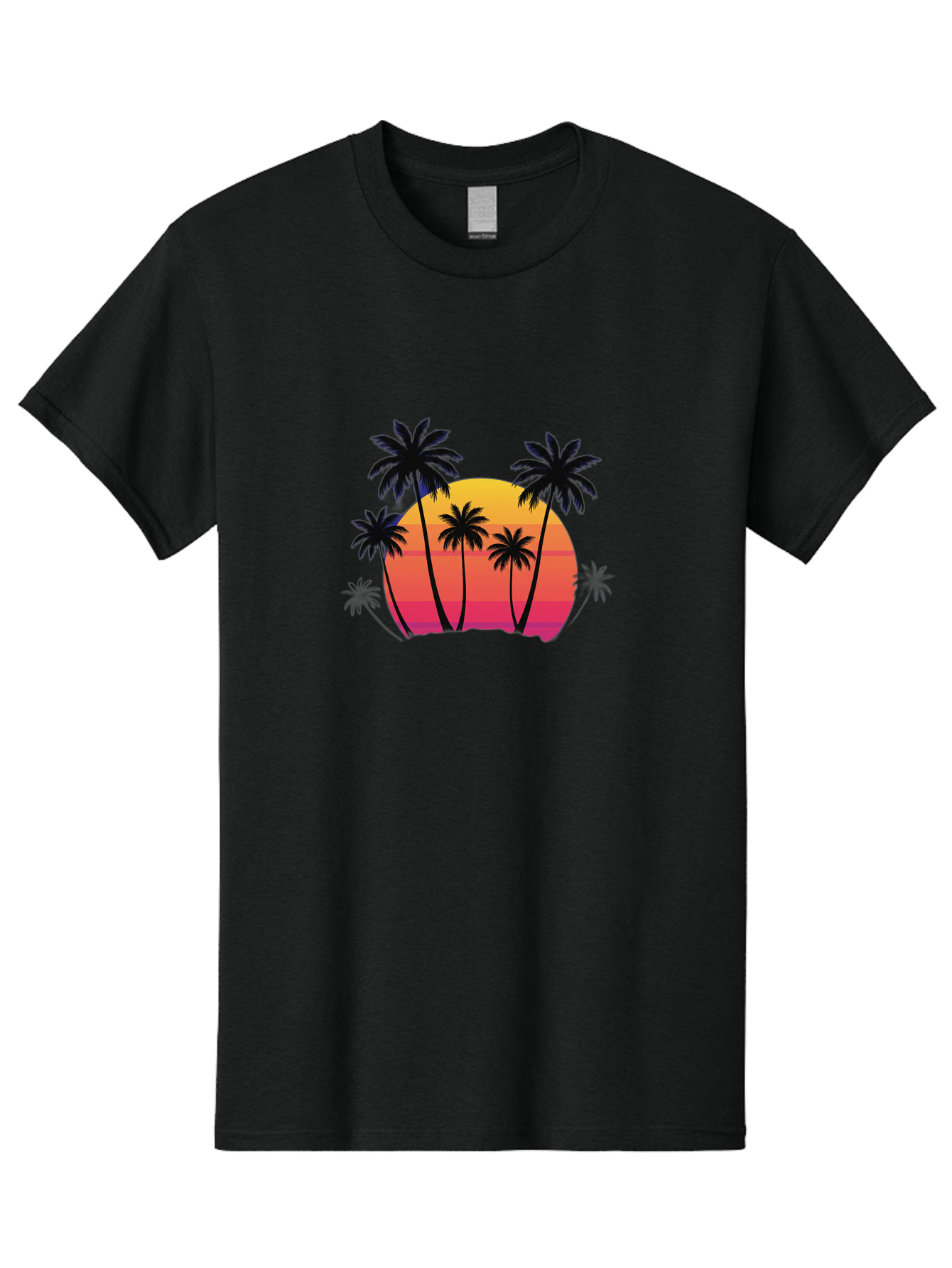 Palm-Trees-Sunset Men'S Graphic Tee, 100% Cotton, Comfortable Casual Summer Wear, Machine Washable, Vintage Camera, Old Camera, Antique Camera, Black Camera, Classic Photography, Photography Equipment, Nostalgic Device, Film Camera, Camera Art Bag925