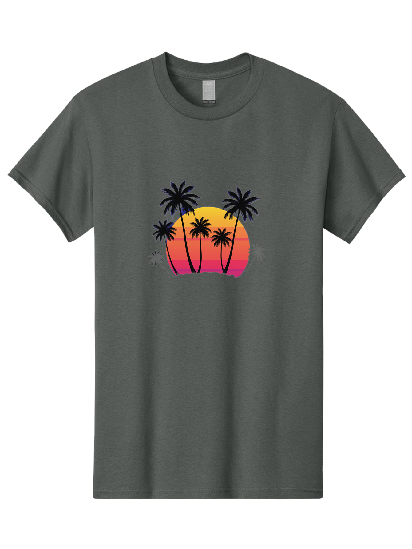 Palm-Trees-Sunset Men'S Graphic Tee, 100% Cotton, Comfortable Casual Summer Wear, Machine Washable, Vintage Camera, Old Camera, Antique Camera, Black Camera, Classic Photography, Photography Equipment, Nostalgic Device, Film Camera, Camera Art Bag925