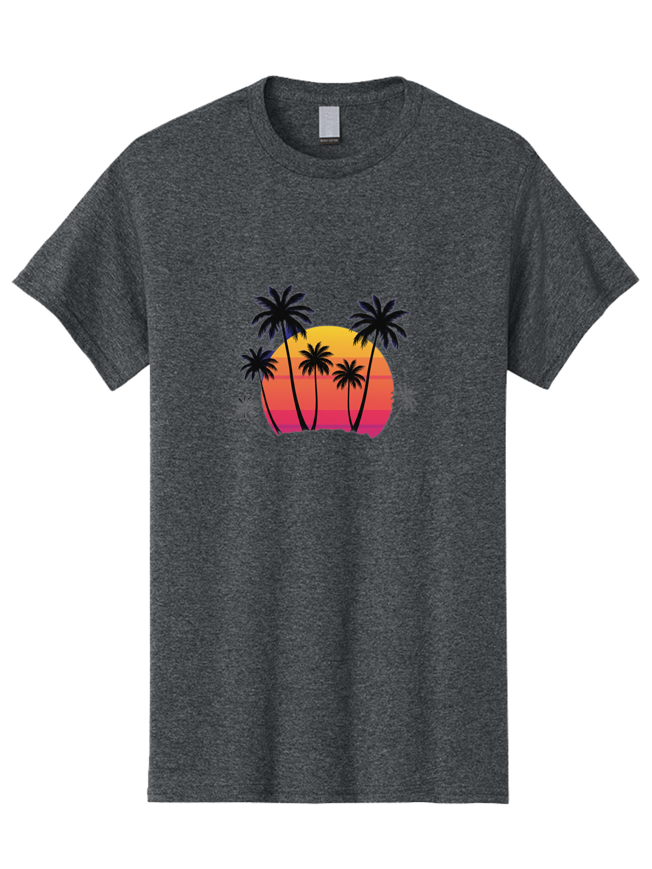 Palm-Trees-Sunset Men'S Graphic Tee, 100% Cotton, Comfortable Casual Summer Wear, Machine Washable, Vintage Camera, Old Camera, Antique Camera, Black Camera, Classic Photography, Photography Equipment, Nostalgic Device, Film Camera, Camera Art Bag925