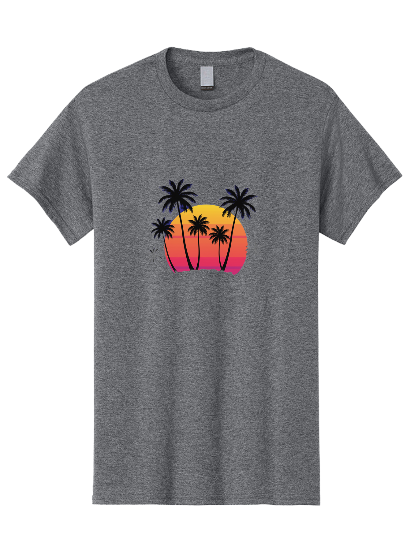 Palm-Trees-Sunset Men'S Graphic Tee, 100% Cotton, Comfortable Casual Summer Wear, Machine Washable, Vintage Camera, Old Camera, Antique Camera, Black Camera, Classic Photography, Photography Equipment, Nostalgic Device, Film Camera, Camera Art Bag925