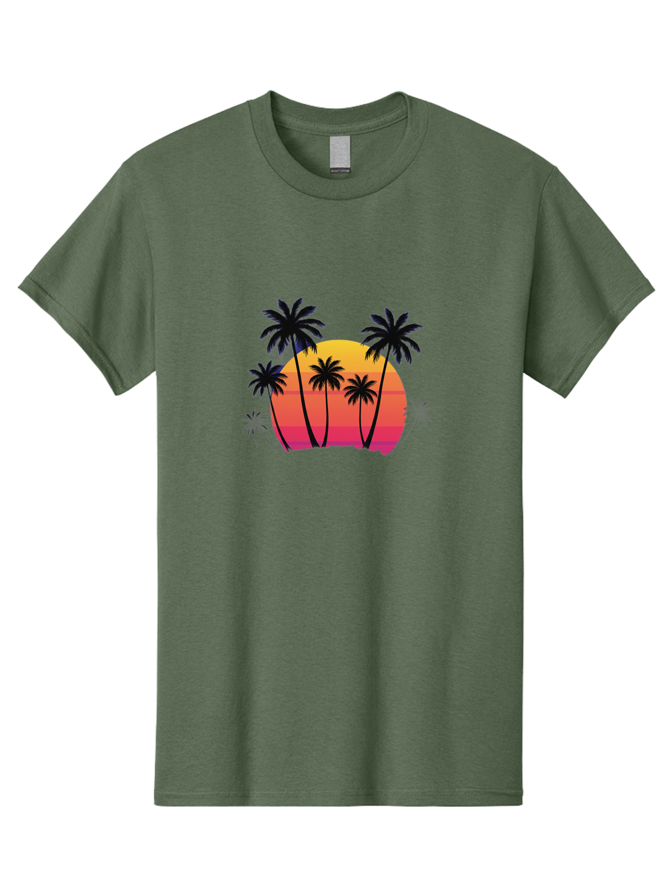 Palm-Trees-Sunset Men'S Graphic Tee, 100% Cotton, Comfortable Casual Summer Wear, Machine Washable, Vintage Camera, Old Camera, Antique Camera, Black Camera, Classic Photography, Photography Equipment, Nostalgic Device, Film Camera, Camera Art Bag925