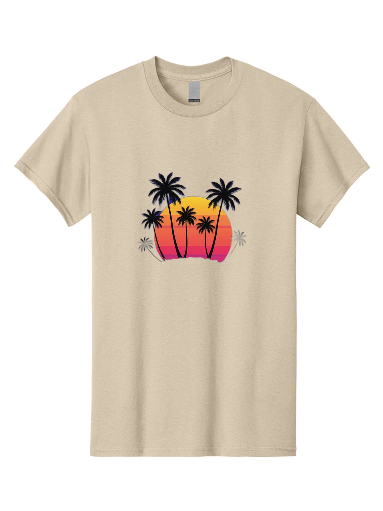 Palm-Trees-Sunset Men'S Graphic Tee, 100% Cotton, Comfortable Casual Summer Wear, Machine Washable, Vintage Camera, Old Camera, Antique Camera, Black Camera, Classic Photography, Photography Equipment, Nostalgic Device, Film Camera, Camera Art Bag925