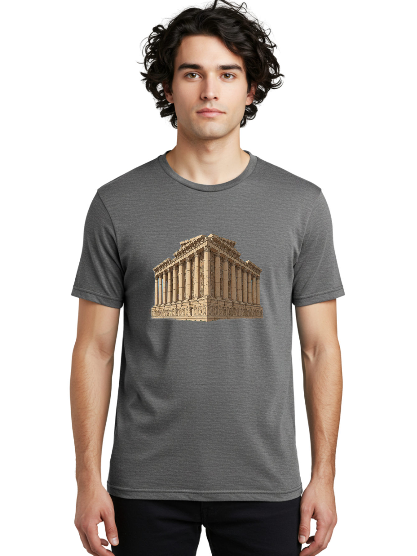 Parthenon-1 Men'S Graphic Tee, 100% Cotton, Comfortable Casual Summer Wear, Machine Washable, Vintage Camera, Old Camera, Antique Camera, Black Camera, Classic Photography, Photography Equipment, Nostalgic Device, Film Camera, Camera Art Bag933