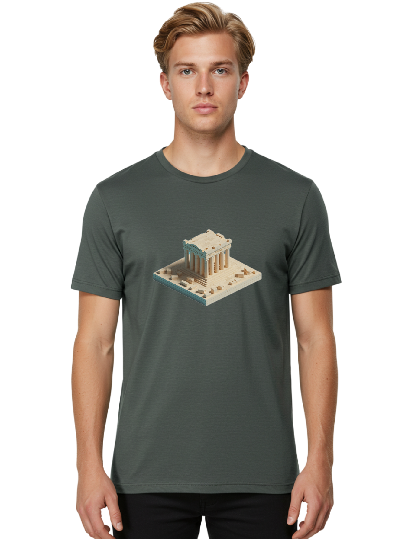 Parthenon-2 Men'S Graphic Tee, 100% Cotton, Comfortable Casual Summer Wear, Machine Washable, Vintage Camera, Old Camera, Antique Camera, Black Camera, Classic Photography, Photography Equipment, Nostalgic Device, Film Camera, Camera Art Bag934