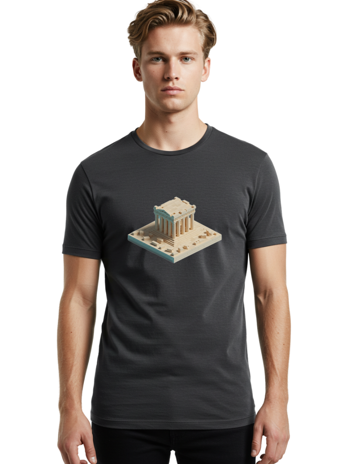 Parthenon-2 Men'S Graphic Tee, 100% Cotton, Comfortable Casual Summer Wear, Machine Washable, Vintage Camera, Old Camera, Antique Camera, Black Camera, Classic Photography, Photography Equipment, Nostalgic Device, Film Camera, Camera Art Bag934