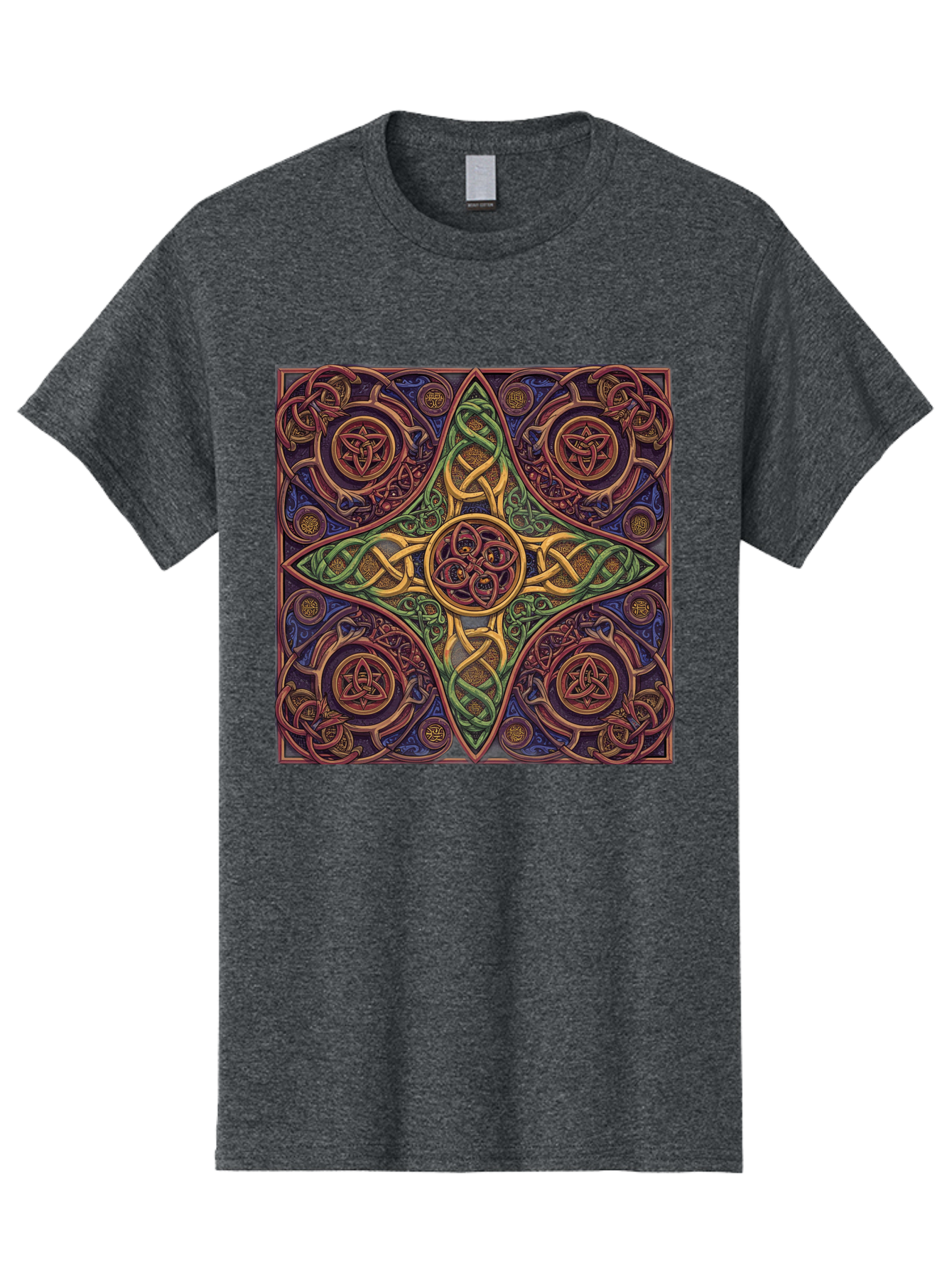 Pentagram-Celtic-Knot-Pattern Men'S Graphic Tee, 100% Cotton, Comfortable Casual Summer Wear, Machine Washable, Vintage Camera, Old Camera, Antique Camera, Black Camera, Classic Photography, Photography Equipment, Nostalgic Device, Bag943