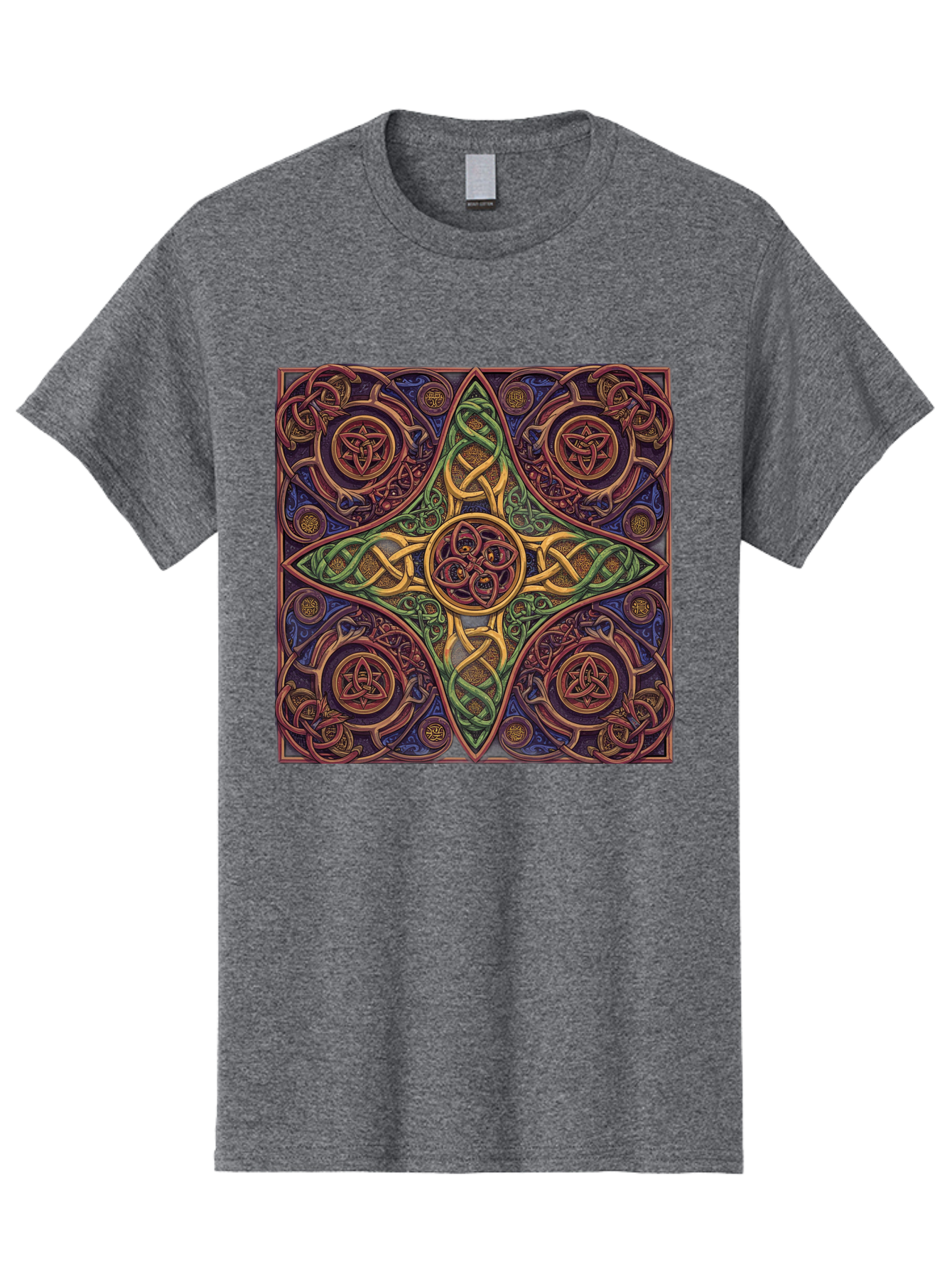 Pentagram-Celtic-Knot-Pattern Men'S Graphic Tee, 100% Cotton, Comfortable Casual Summer Wear, Machine Washable, Vintage Camera, Old Camera, Antique Camera, Black Camera, Classic Photography, Photography Equipment, Nostalgic Device, Bag943