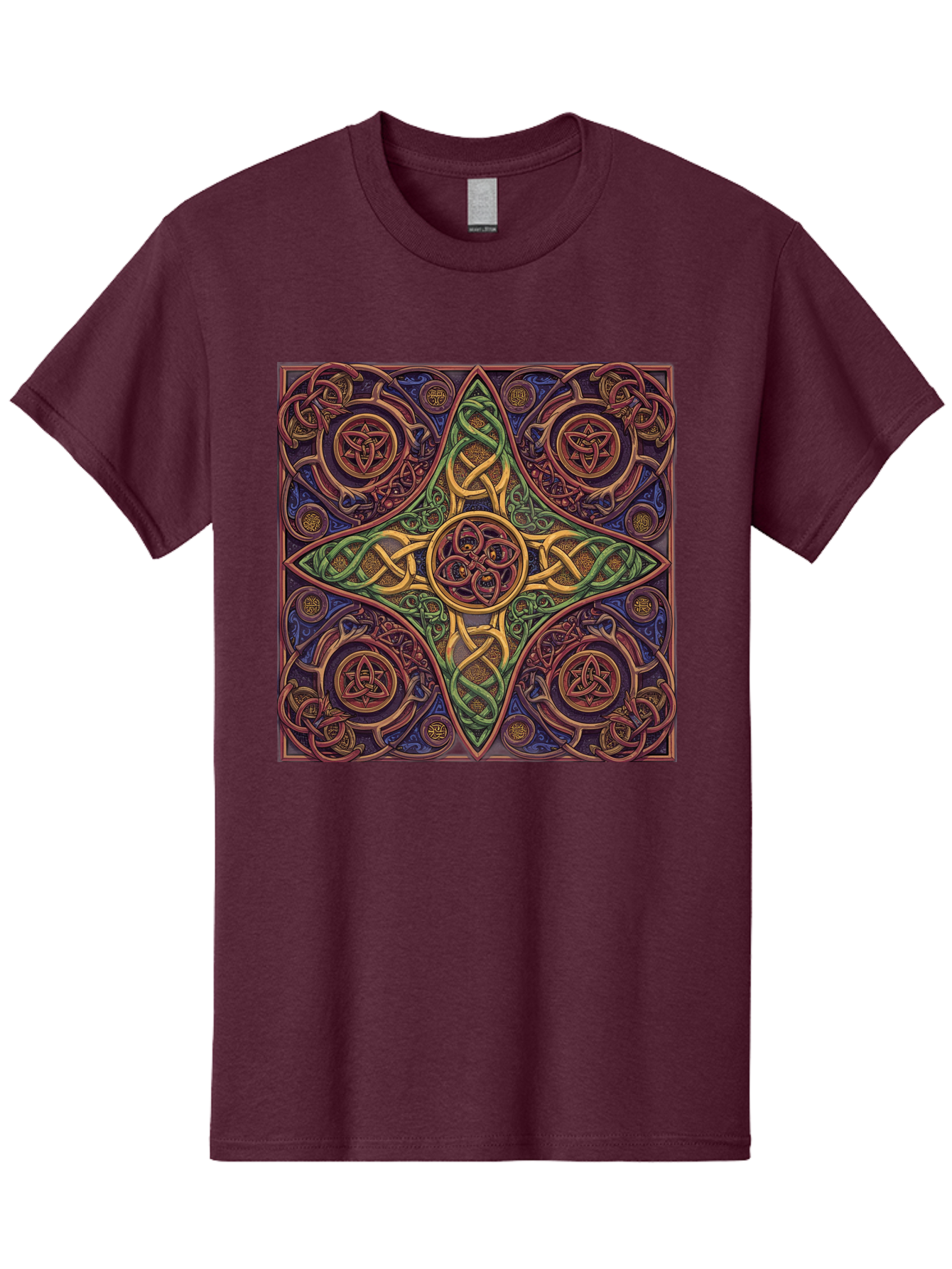 Pentagram-Celtic-Knot-Pattern Men'S Graphic Tee, 100% Cotton, Comfortable Casual Summer Wear, Machine Washable, Vintage Camera, Old Camera, Antique Camera, Black Camera, Classic Photography, Photography Equipment, Nostalgic Device, Bag943
