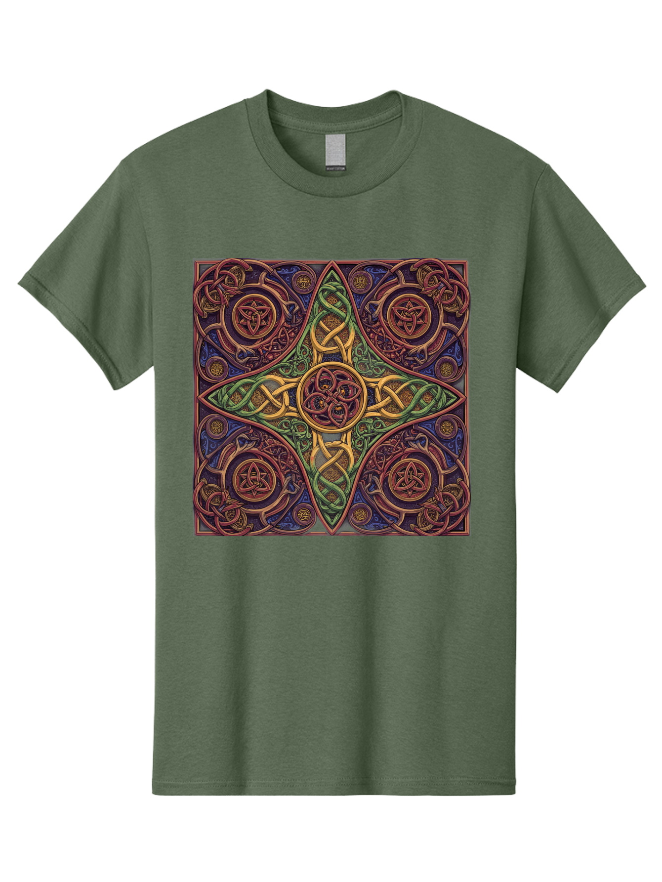 Pentagram-Celtic-Knot-Pattern Men'S Graphic Tee, 100% Cotton, Comfortable Casual Summer Wear, Machine Washable, Vintage Camera, Old Camera, Antique Camera, Black Camera, Classic Photography, Photography Equipment, Nostalgic Device, Bag943