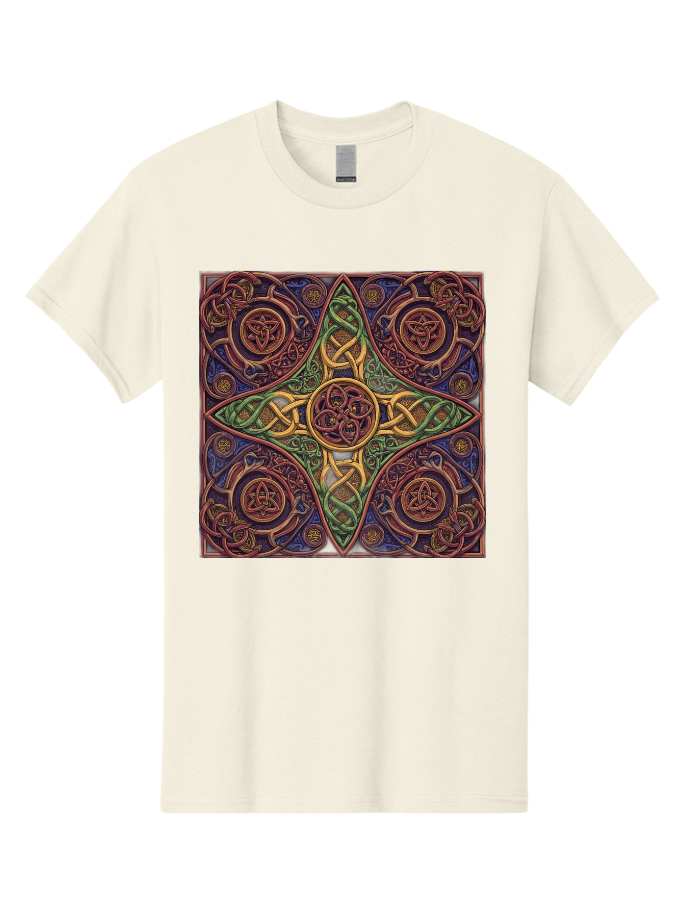 Pentagram-Celtic-Knot-Pattern Men'S Graphic Tee, 100% Cotton, Comfortable Casual Summer Wear, Machine Washable, Vintage Camera, Old Camera, Antique Camera, Black Camera, Classic Photography, Photography Equipment, Nostalgic Device, Bag943